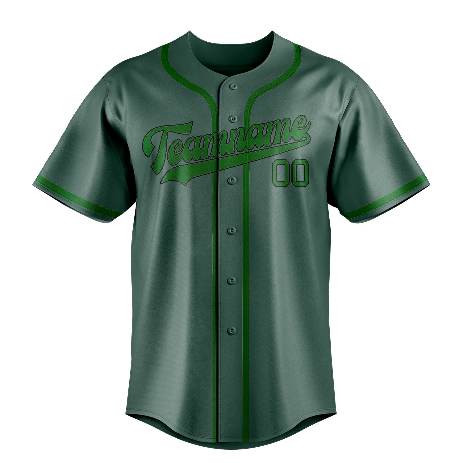 Custom Blue Green Emerald Green Baseball Jersey