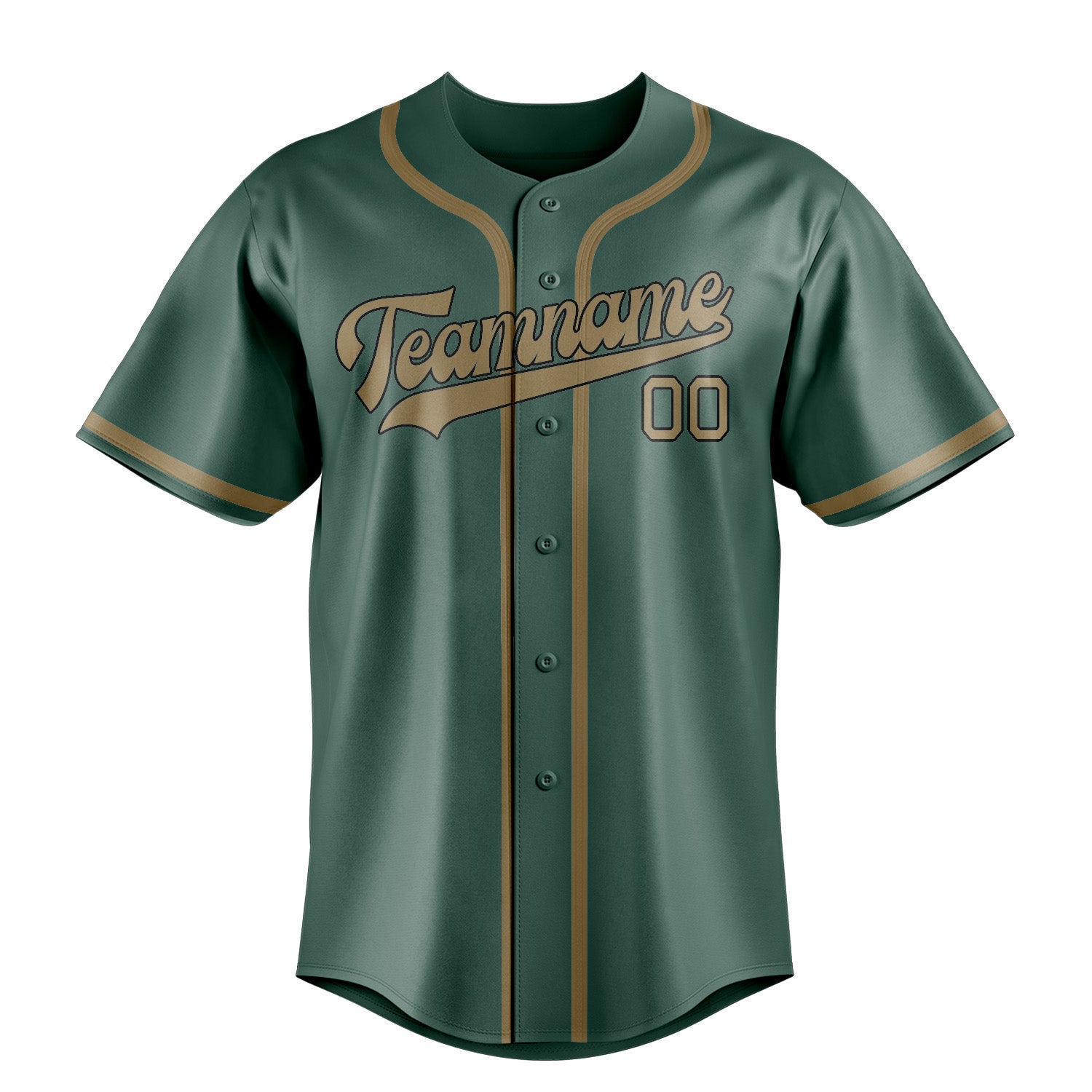 Custom Blue Green Light Khaki Baseball Jersey