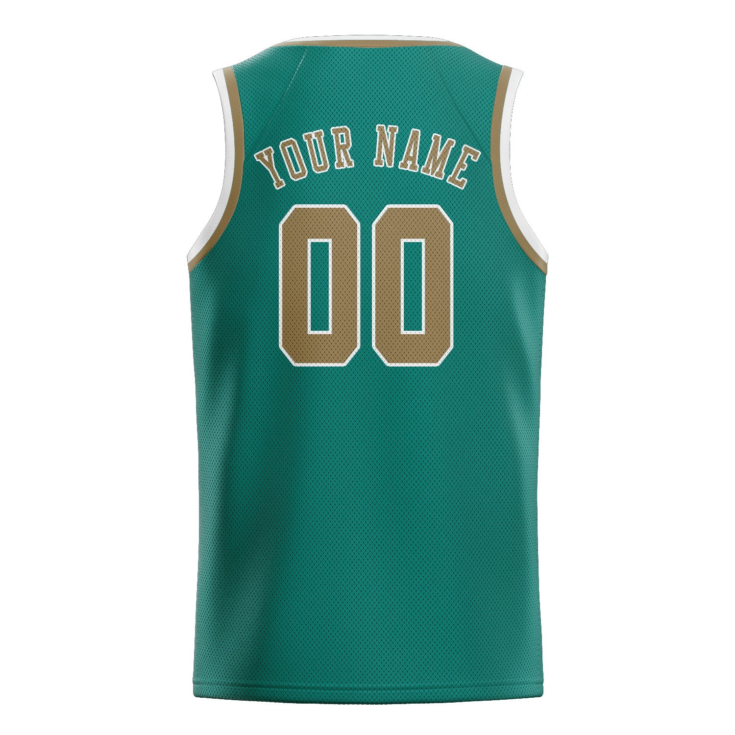 Custom Blue Green Light Khaki Basketball Jersey