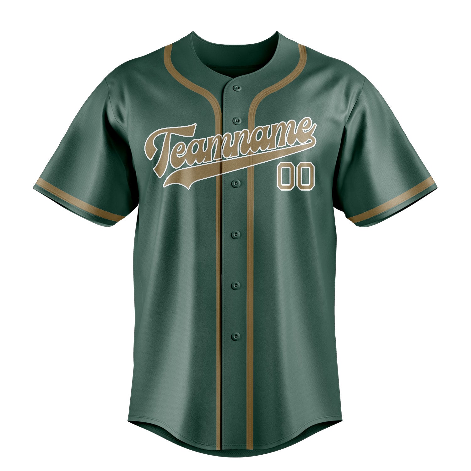 Custom Blue Green Light Khaki Baseball Jersey
