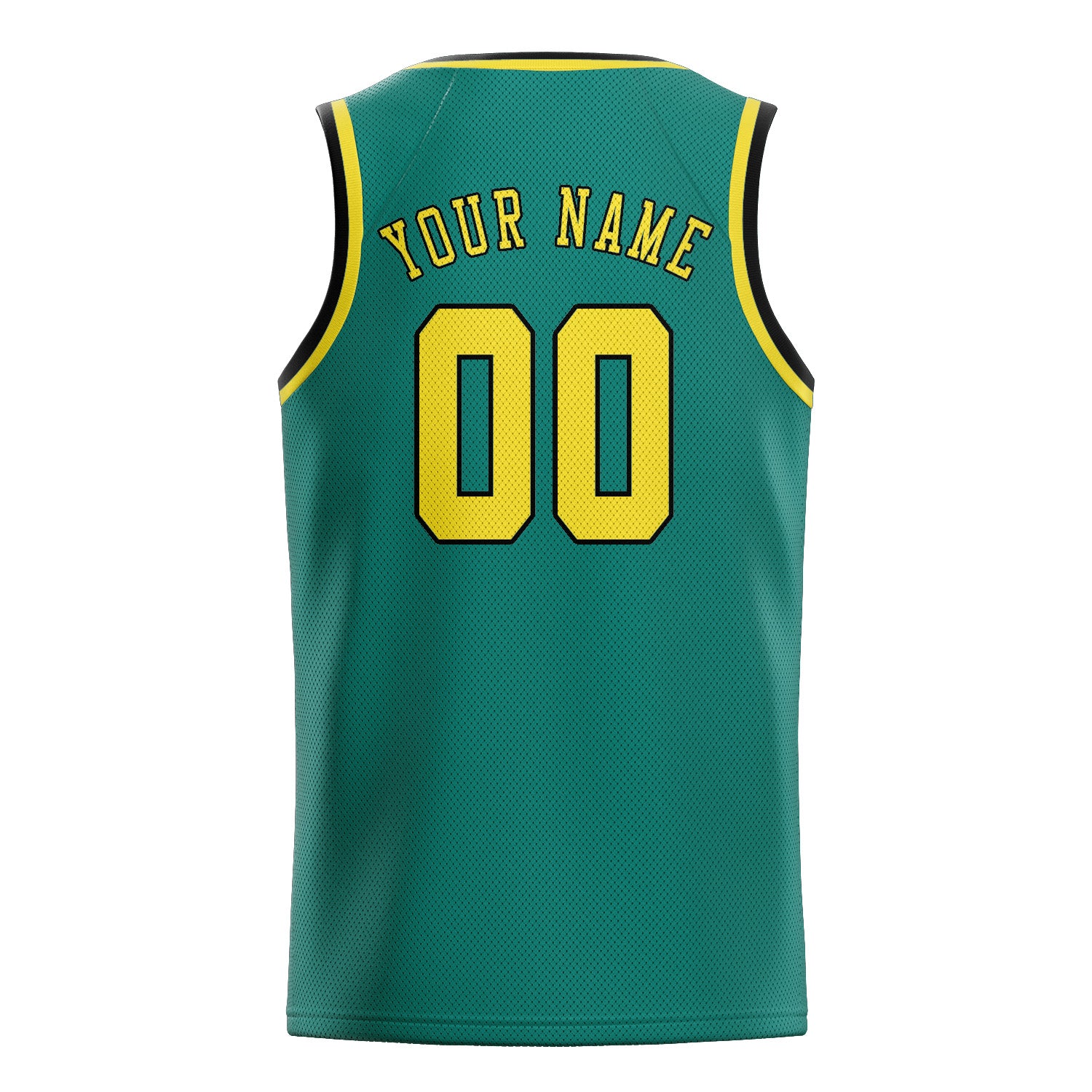 Custom Blue Green Light Yellow Basketball Jersey