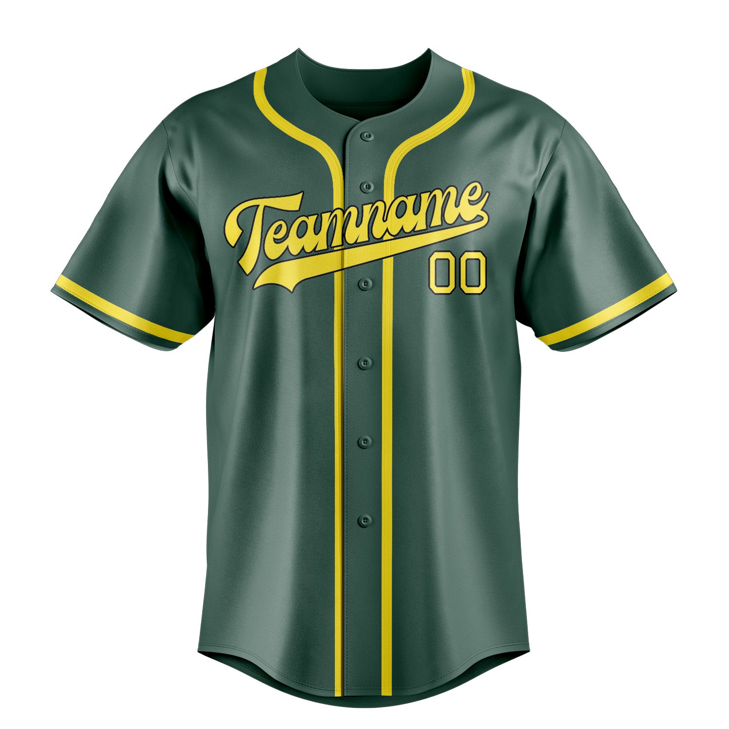 Custom Blue Green Light Yellow Baseball Jersey