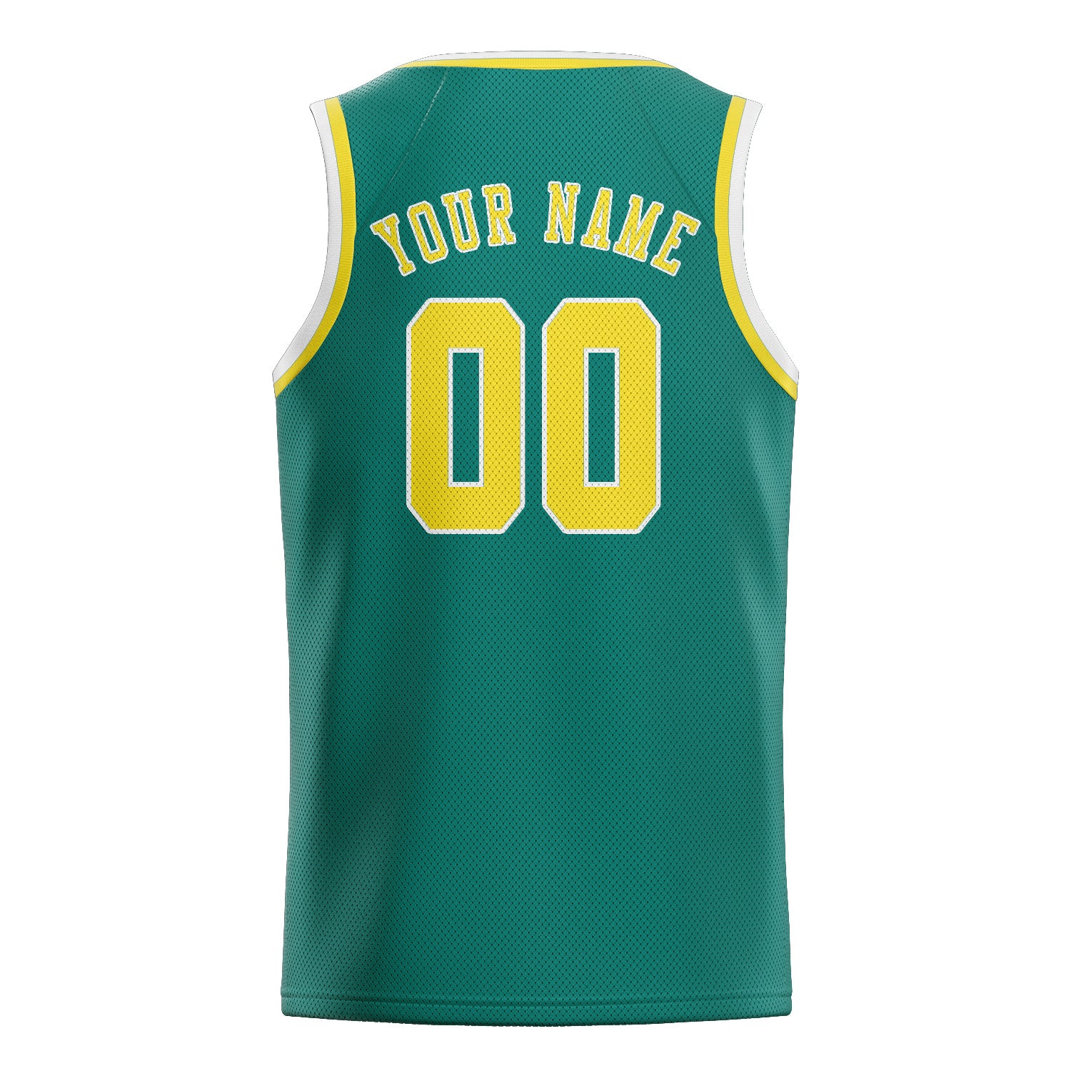 Custom Blue Green Light Yellow Basketball Jersey