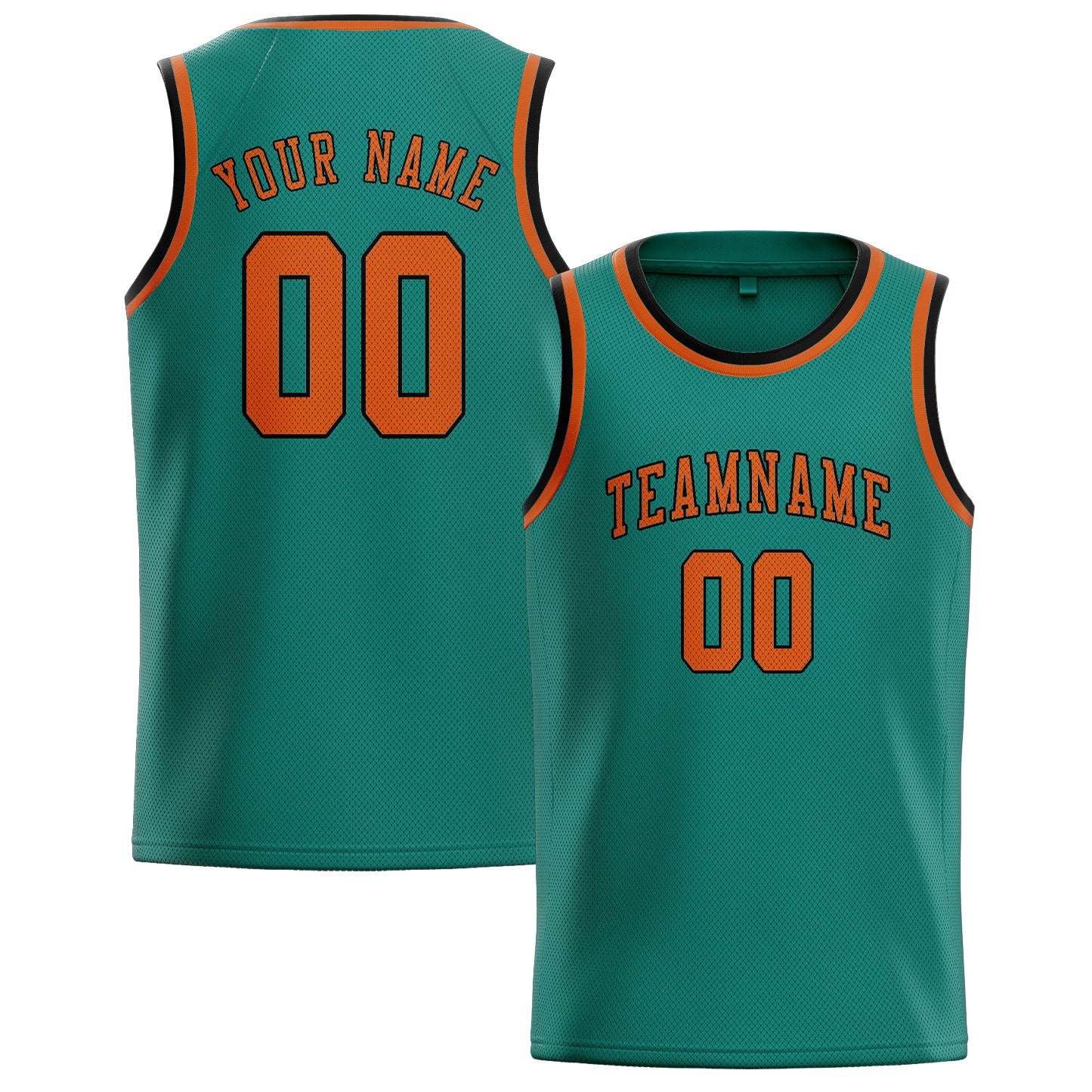 Custom Blue Green Orange Basketball Jersey