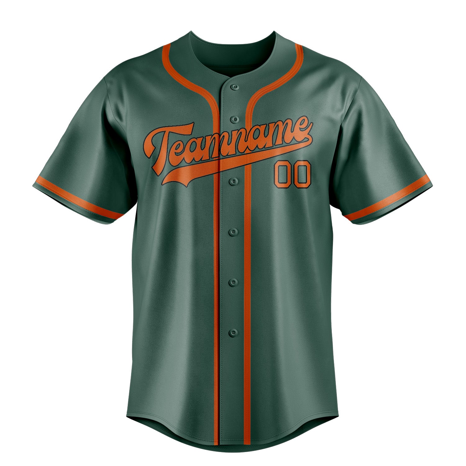 Custom Blue Green Orange Baseball Jersey