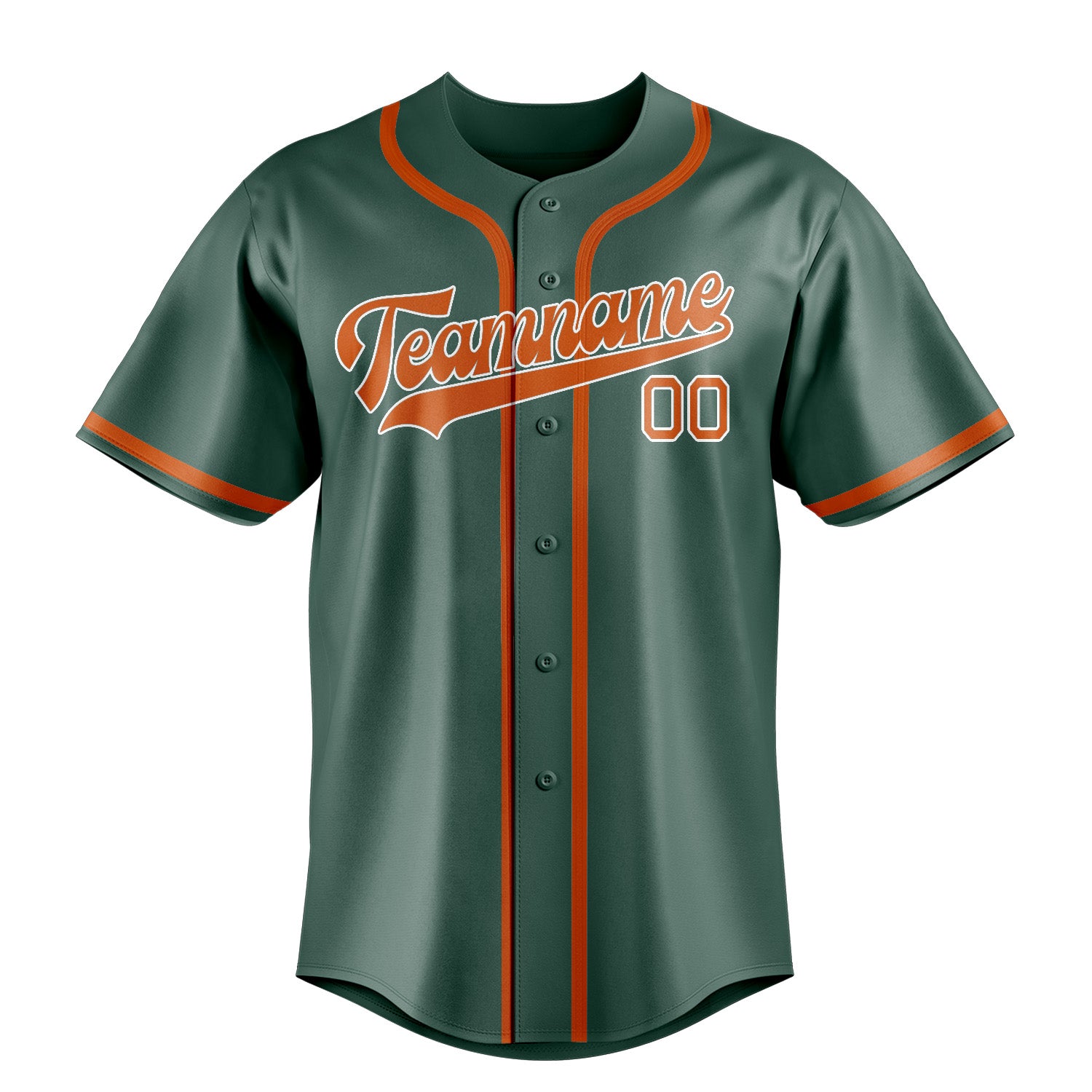 Custom Blue Green Orange Baseball Jersey