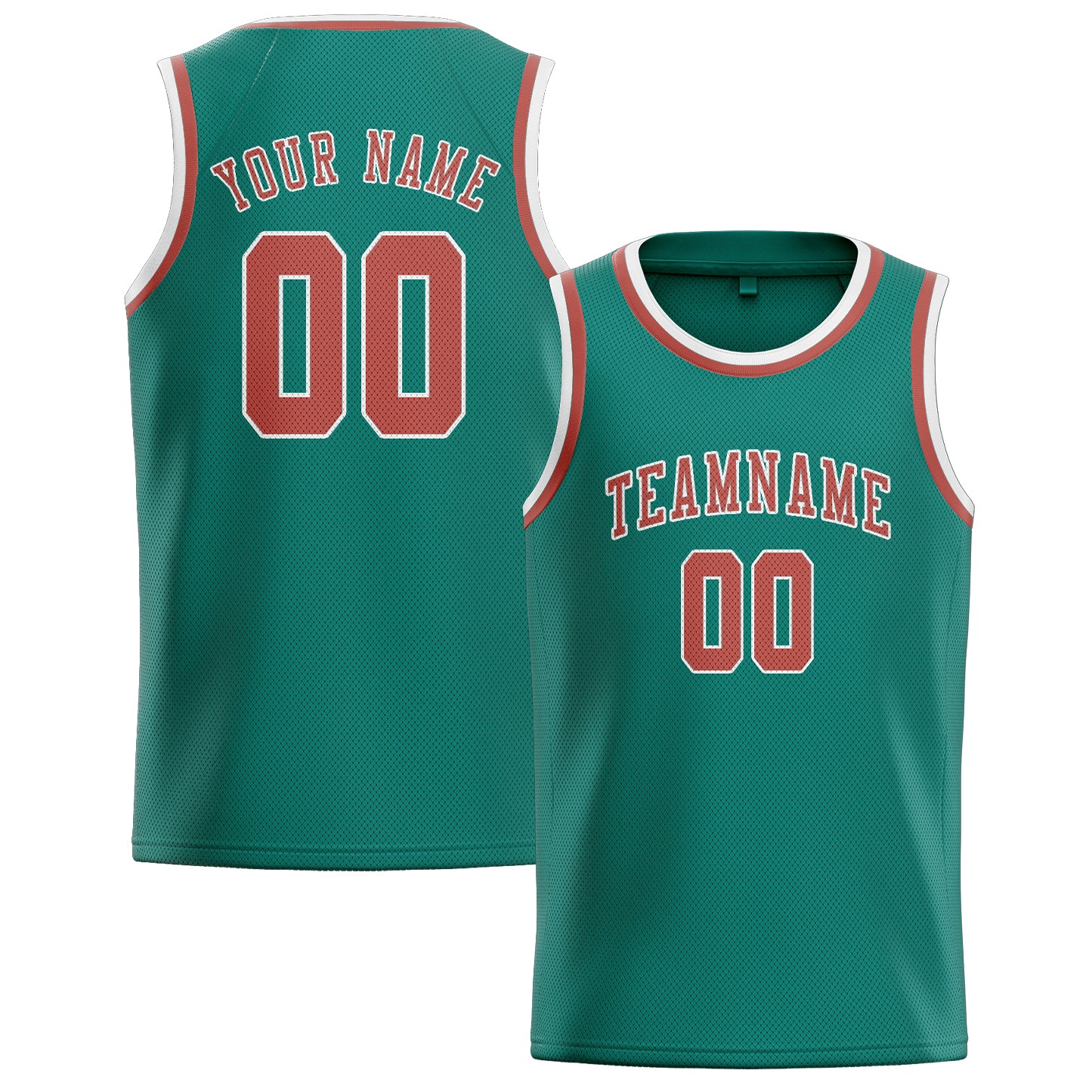 Custom Blue Green Copper Rose Basketball Jersey
