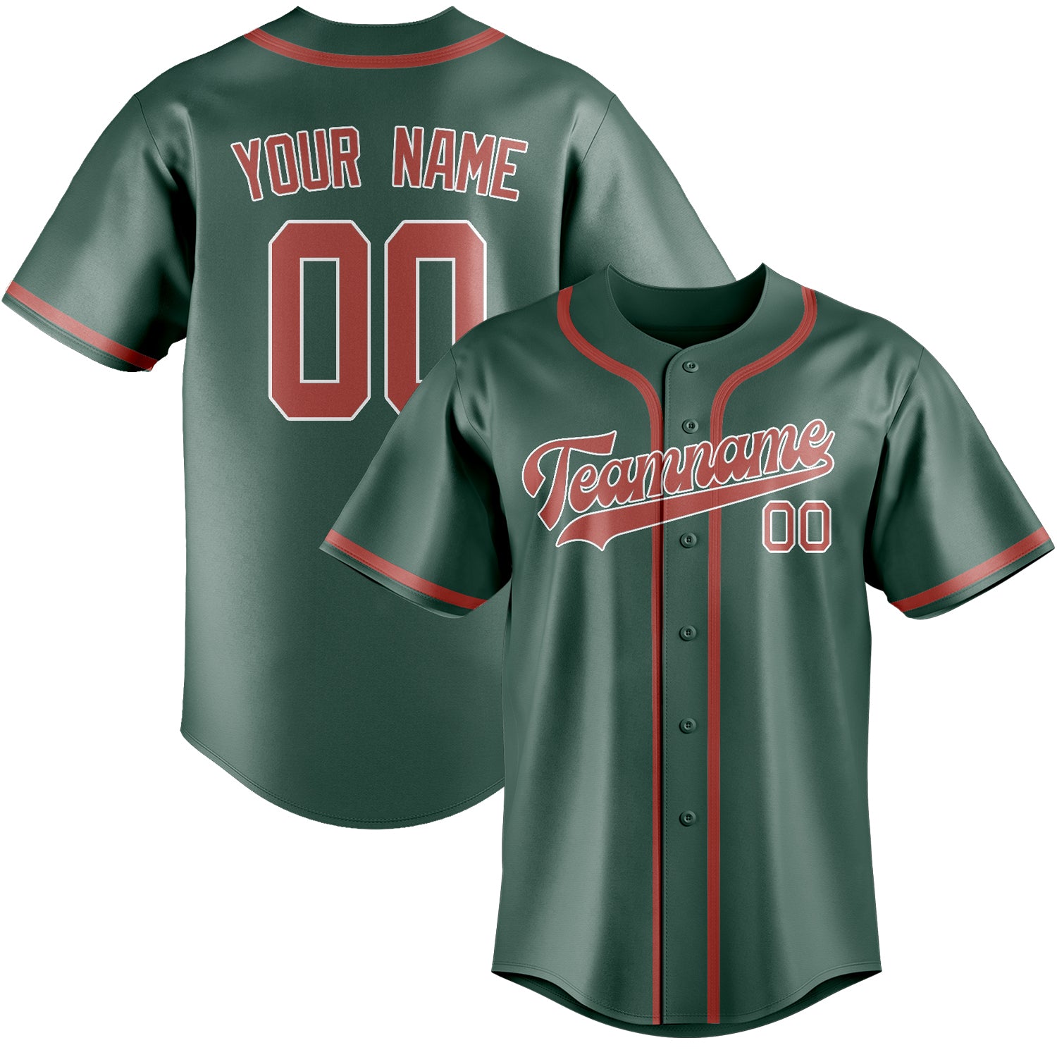 Custom Blue Green Copper Rose Baseball Jersey