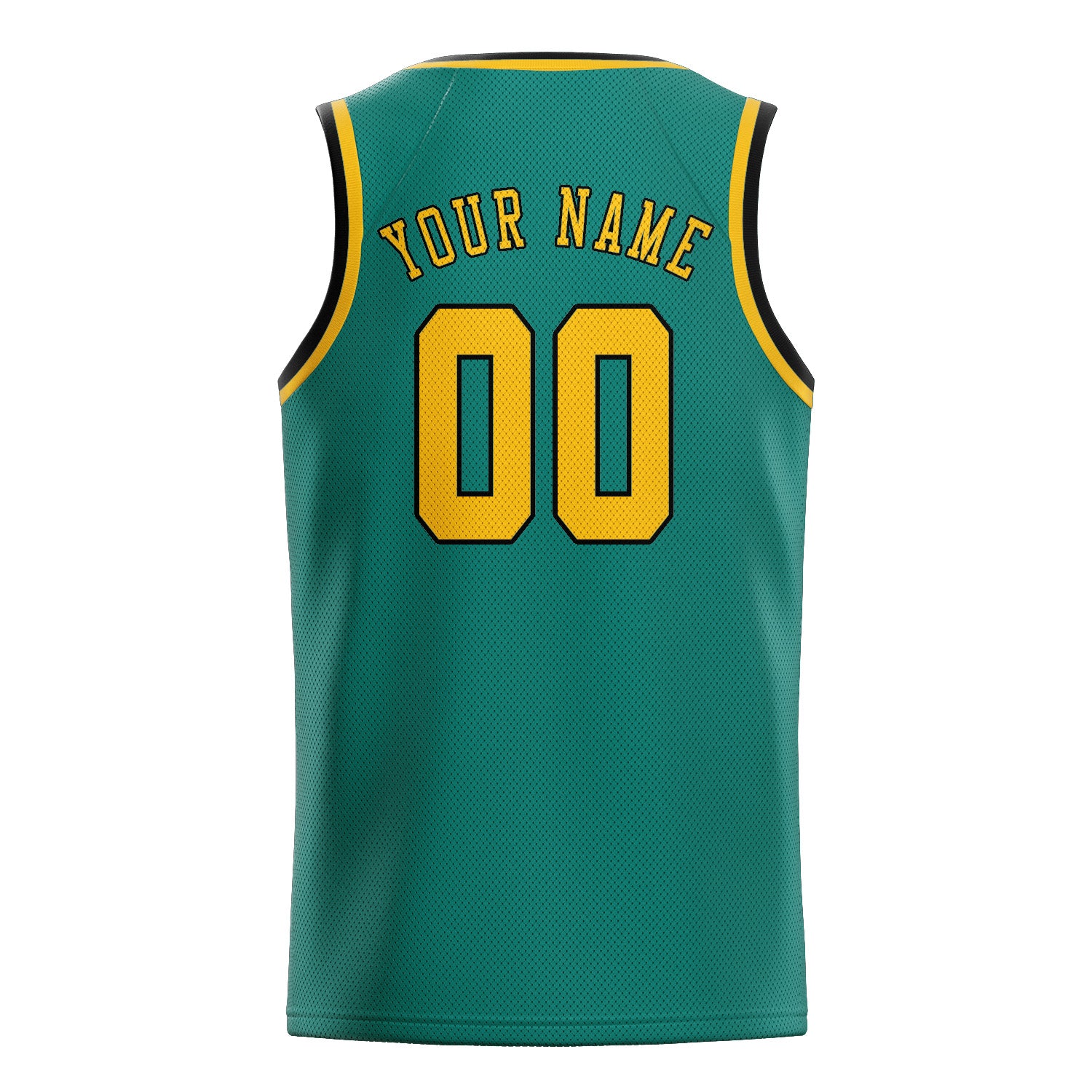 Custom Blue Green Gold Basketball Jersey
