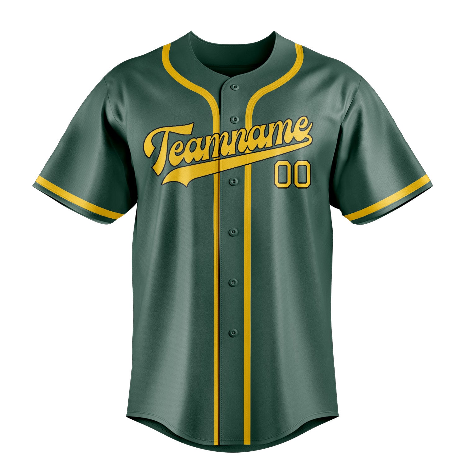 Custom Blue Green Gold Baseball Jersey