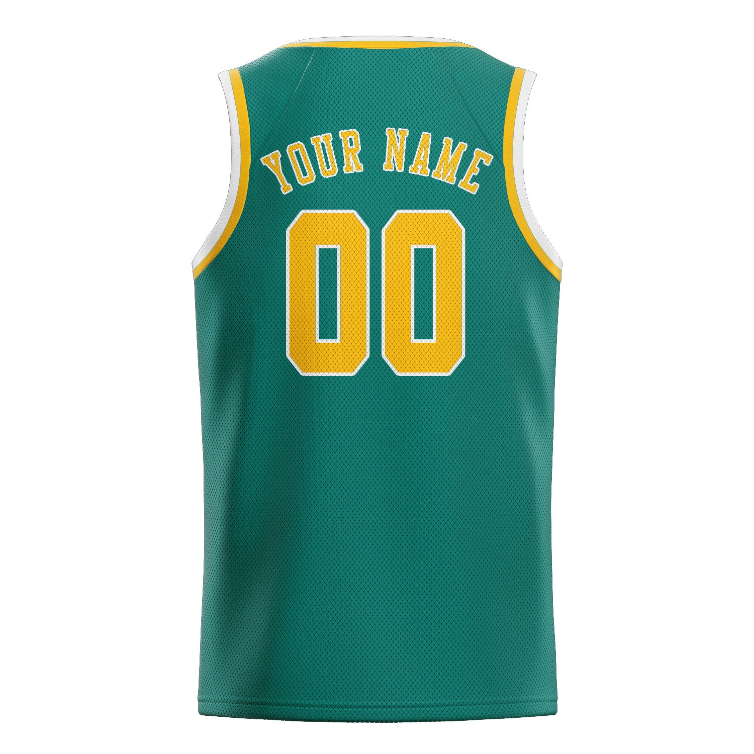 Custom Blue Green Gold Basketball Jersey