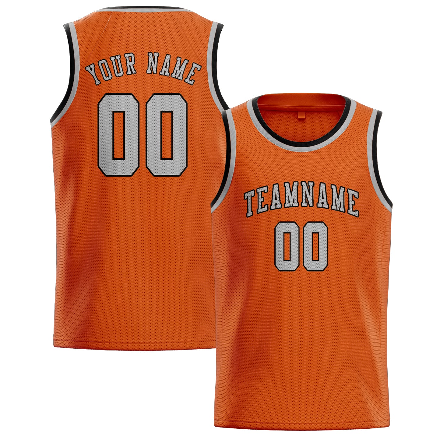 Custom Orange Gray Basketball Jersey