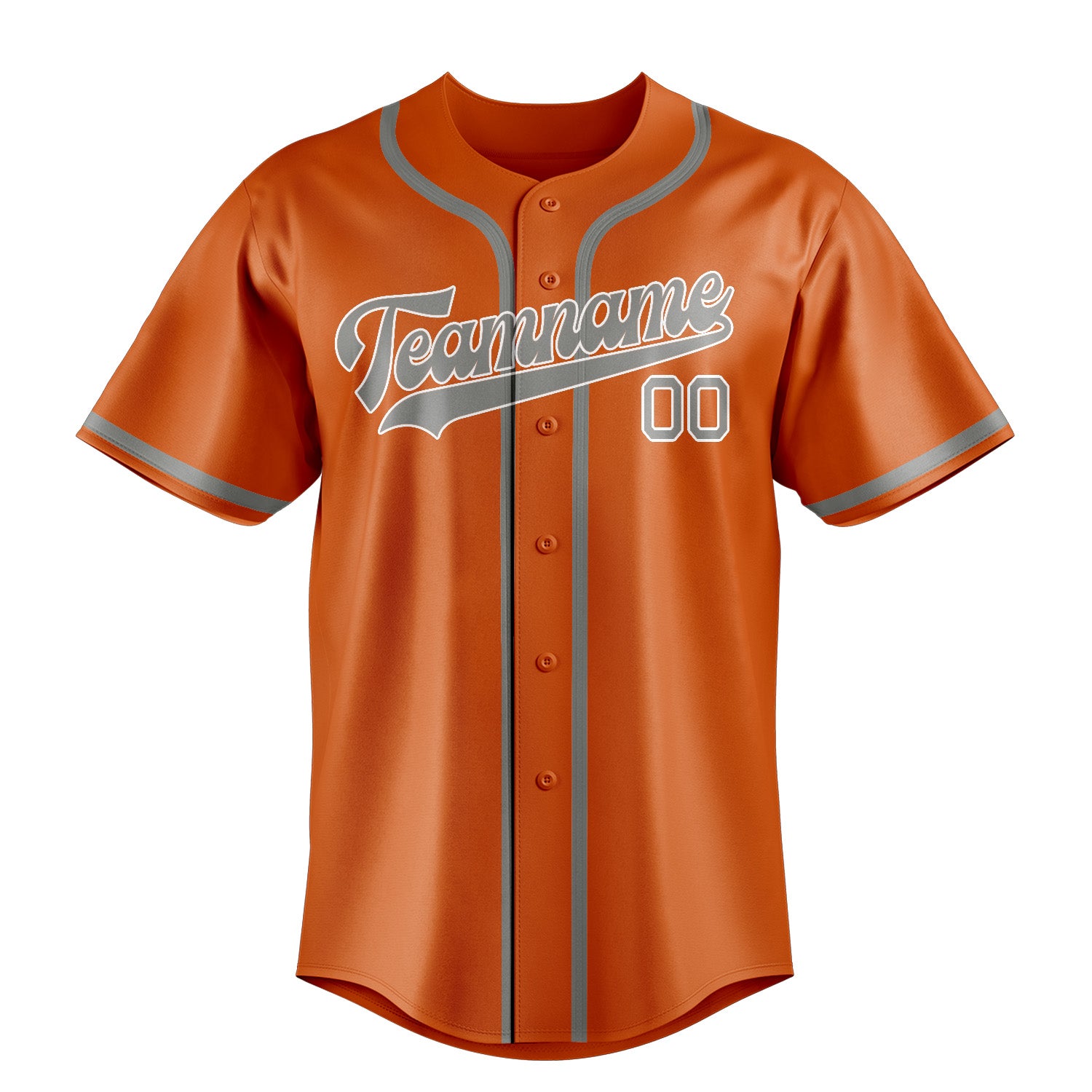 Custom Orange Gray Baseball Jersey