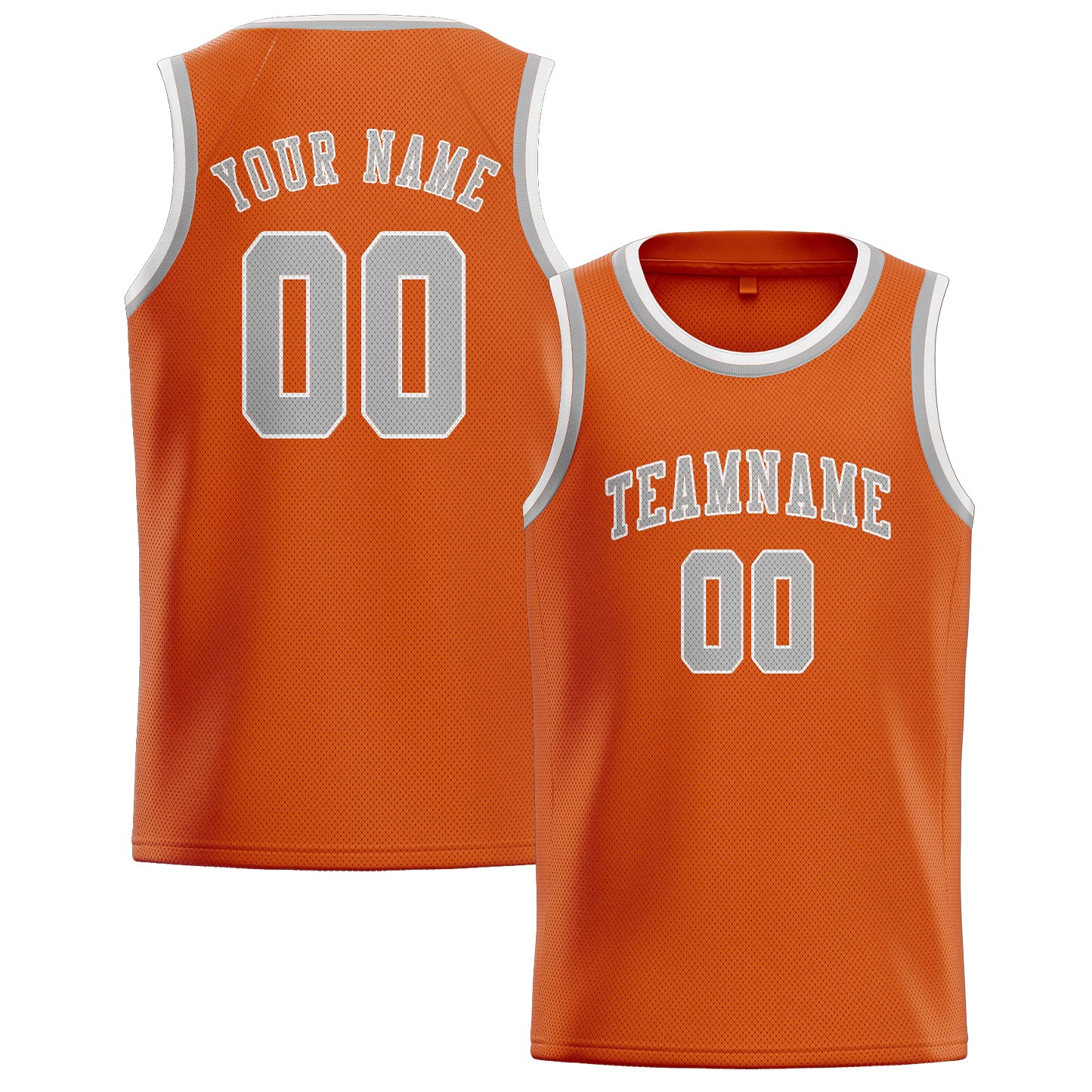 Custom Orange Gray Basketball Jersey