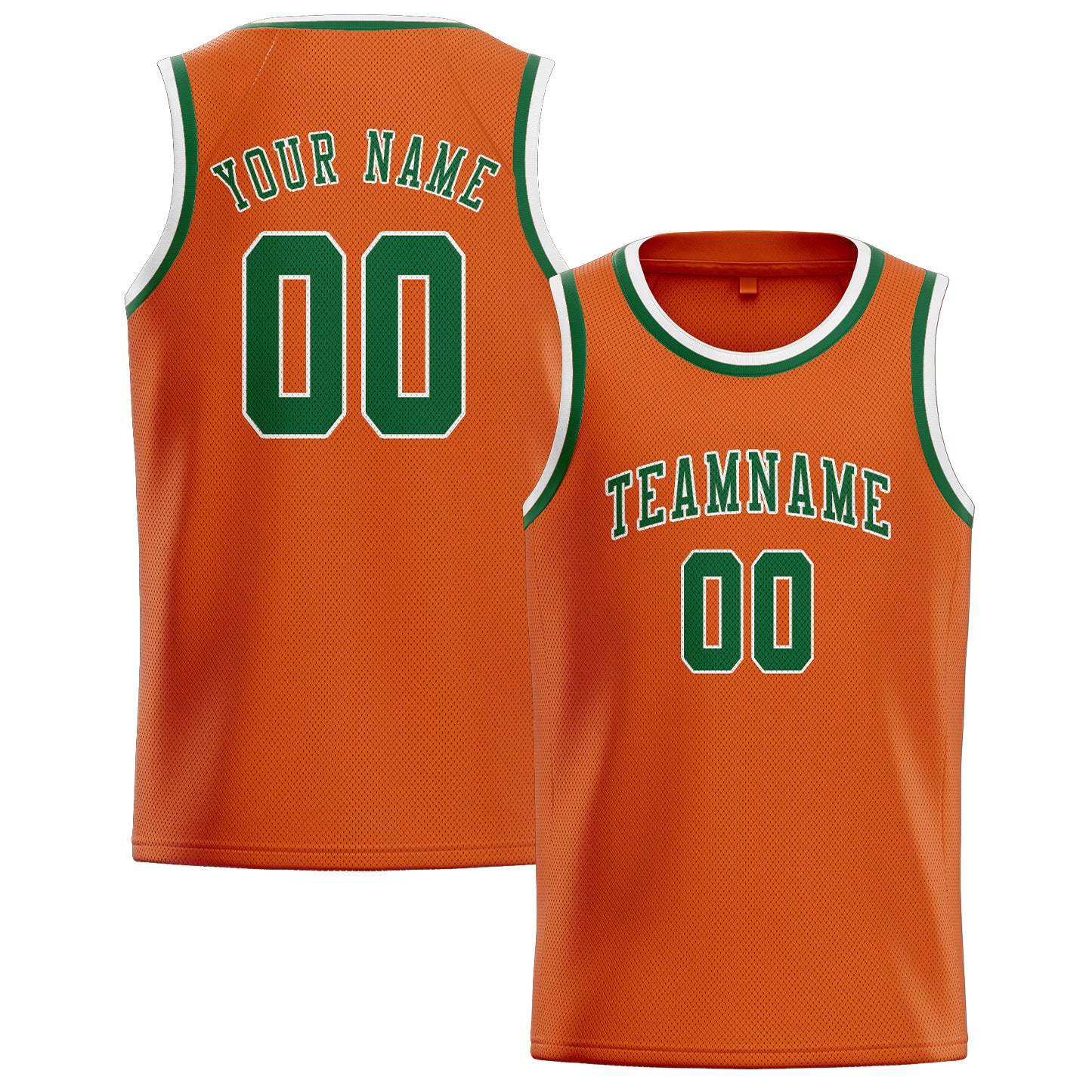 Custom Orange Green Basketball Jersey