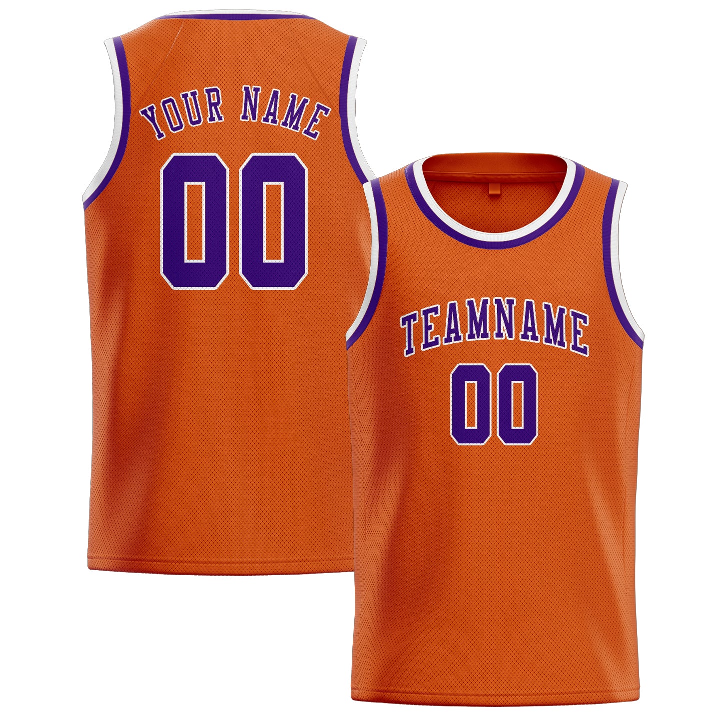 Custom Orange Purple Basketball Jersey