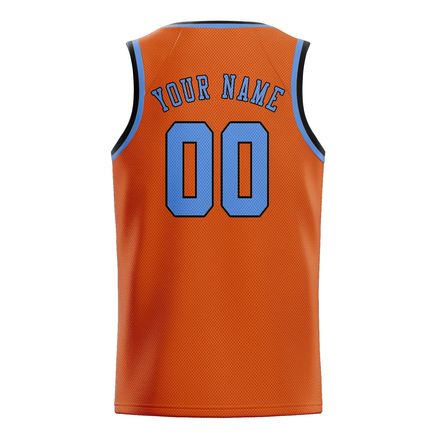 Custom Orange Light Blue Basketball Jersey