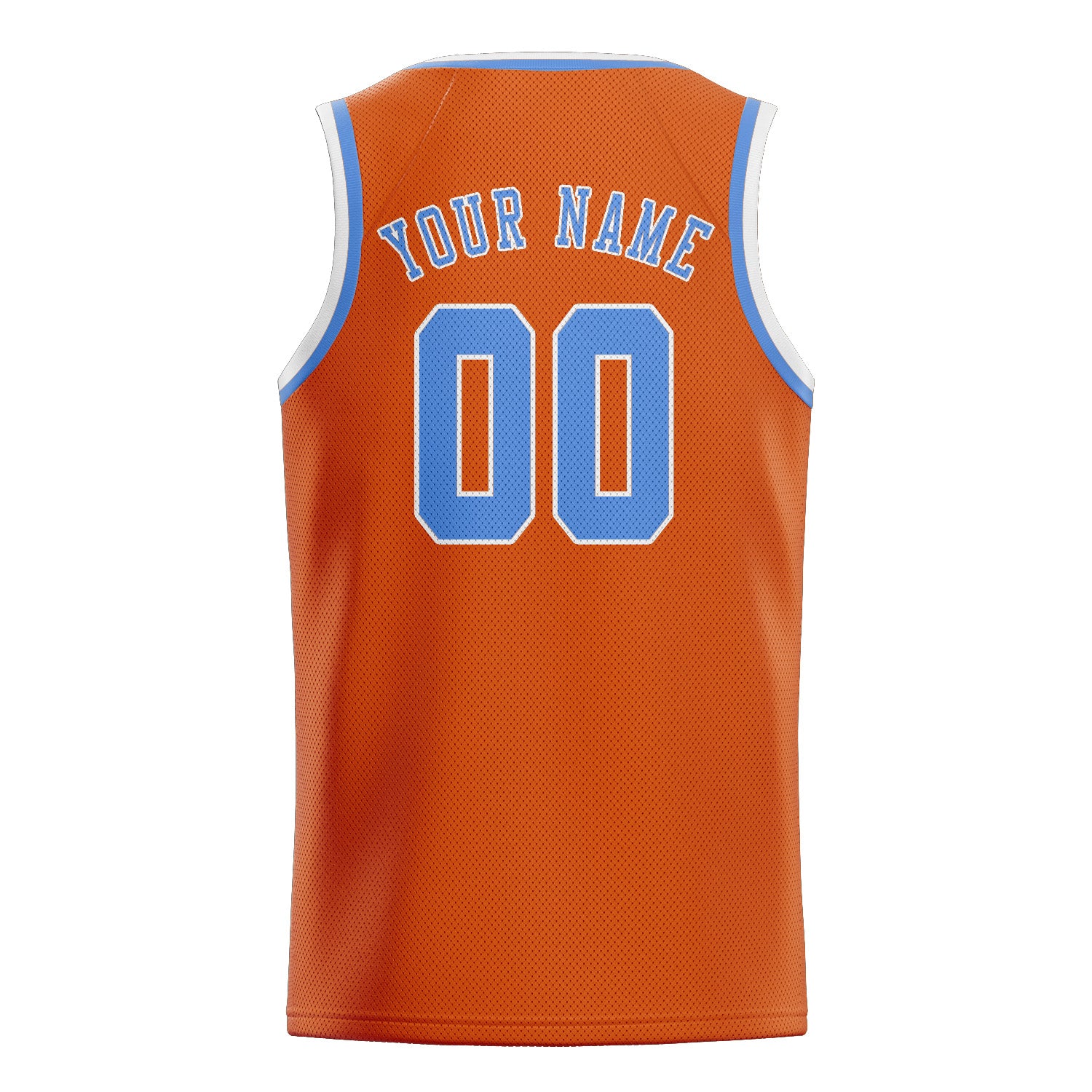 Custom Orange Light Blue Basketball Jersey