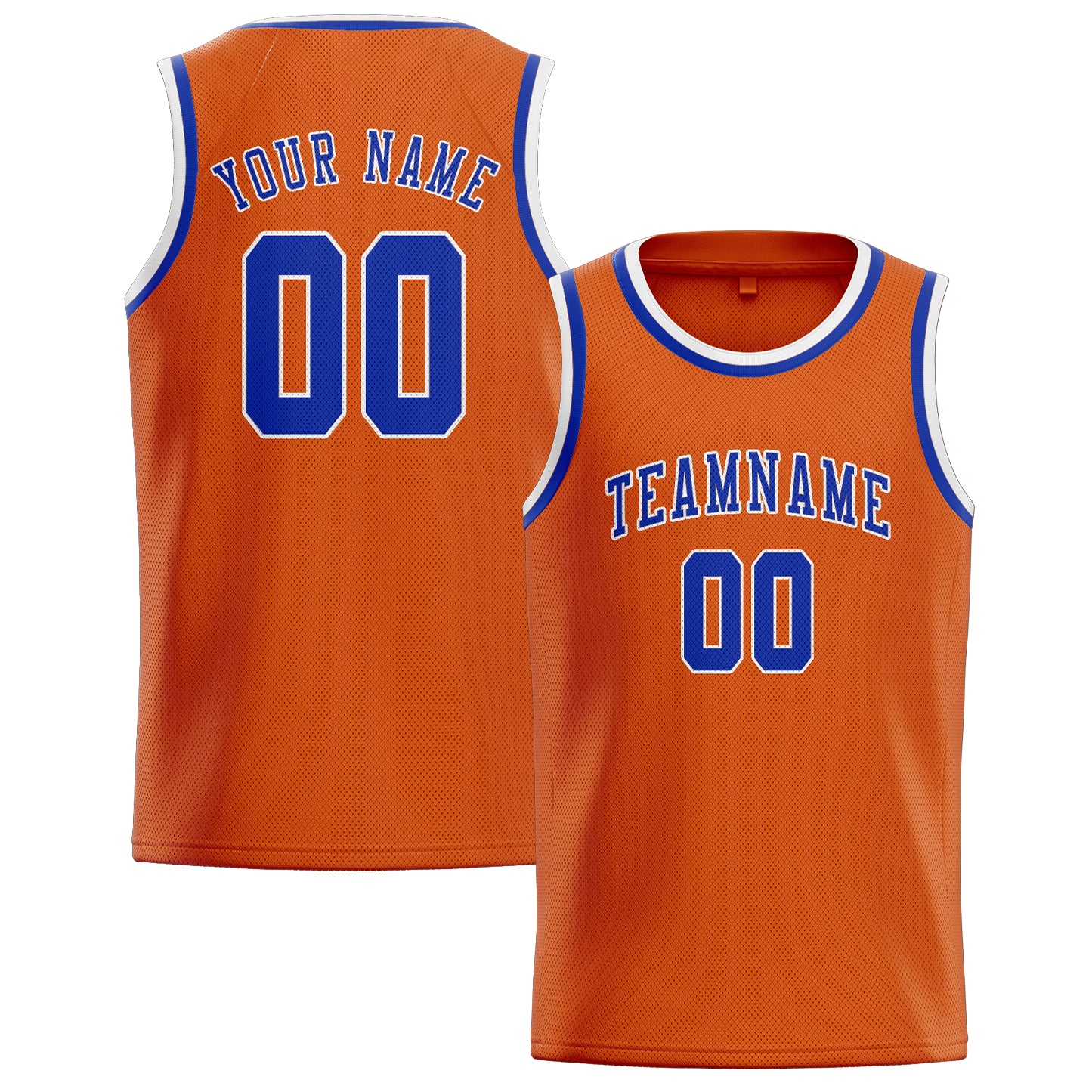 Custom Orange Sky Blue Basketball Jersey