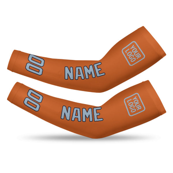 Custom Orange Light Blue Arm Sleeve