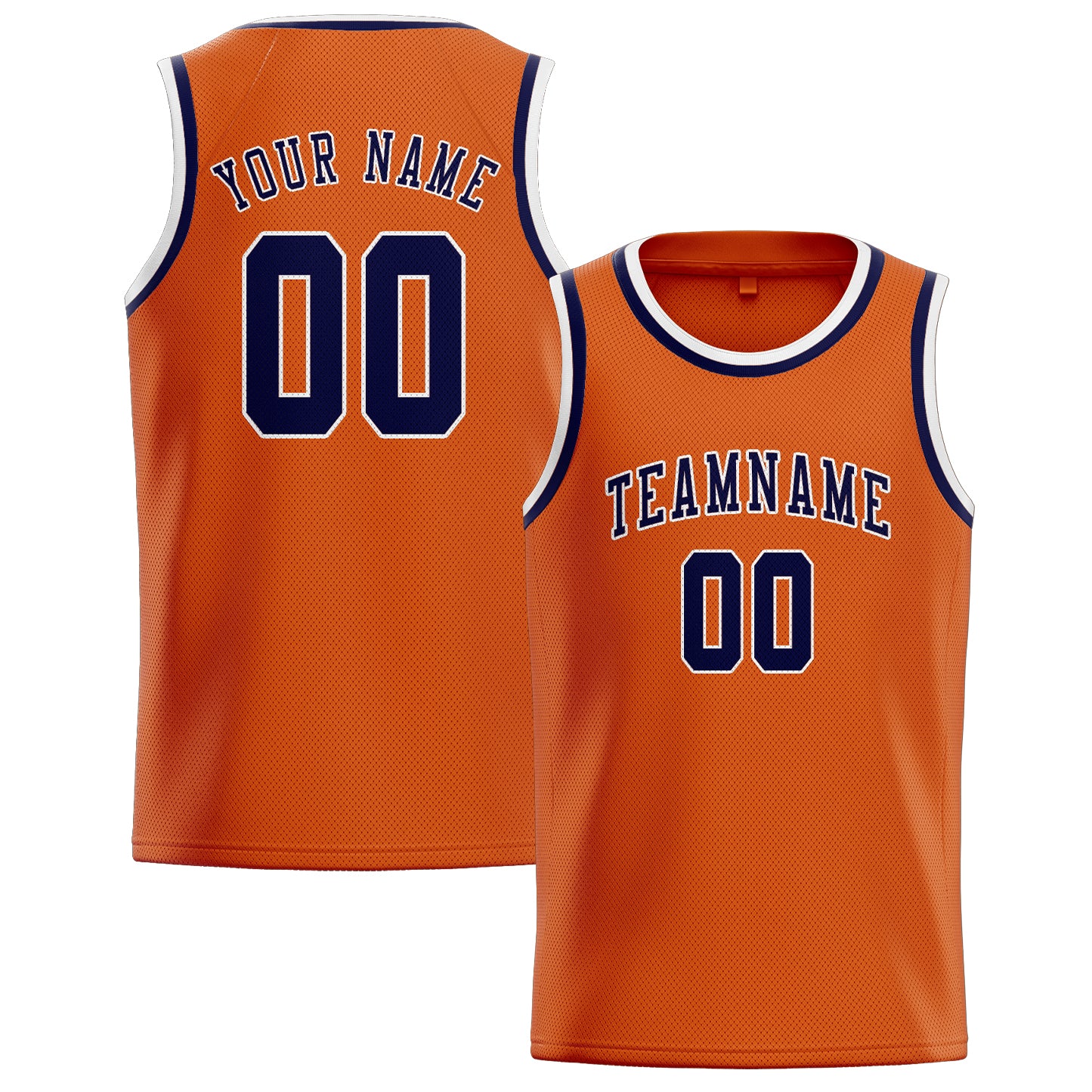 Custom Orange Navy Basketball Jersey