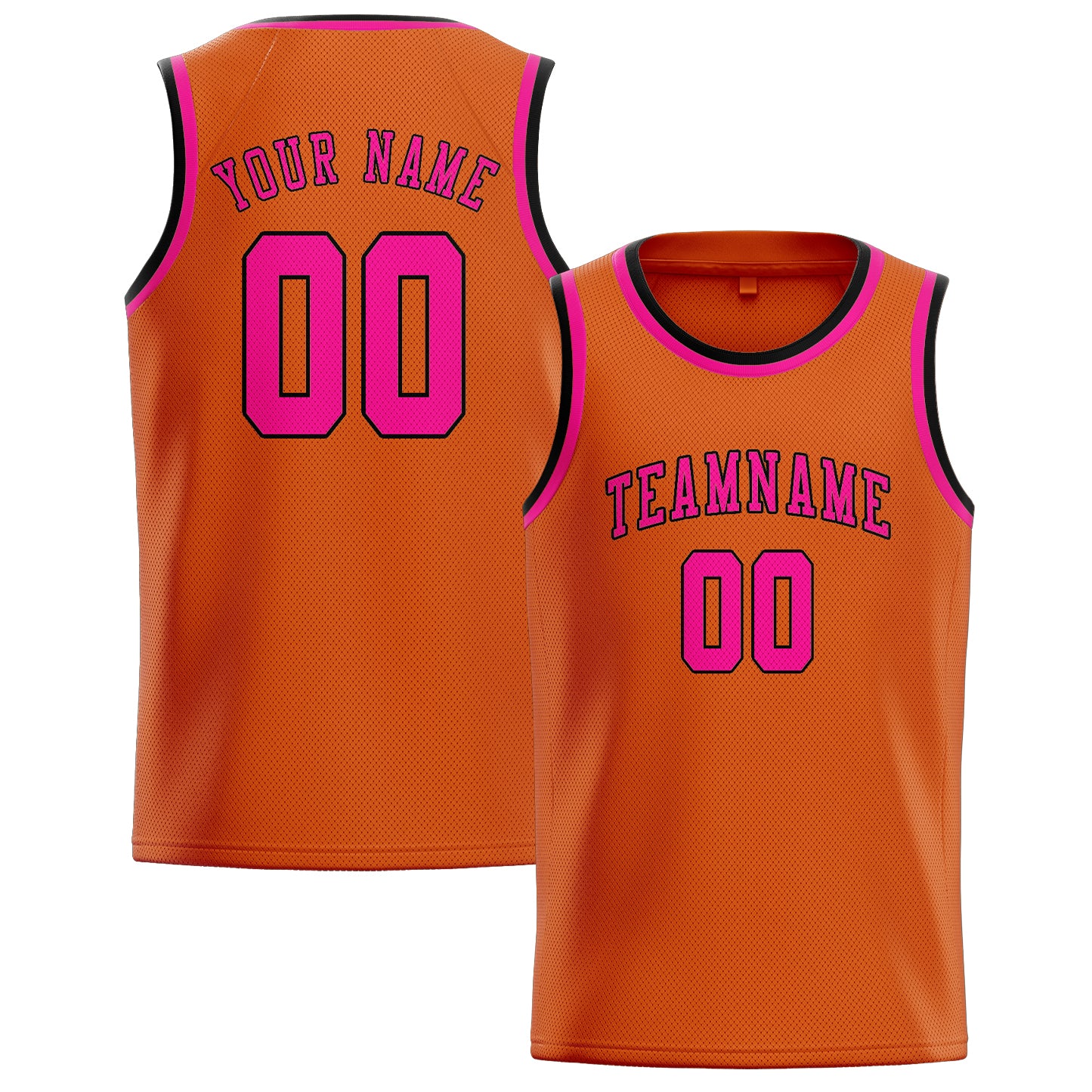 Custom Orange Pink Basketball Jersey