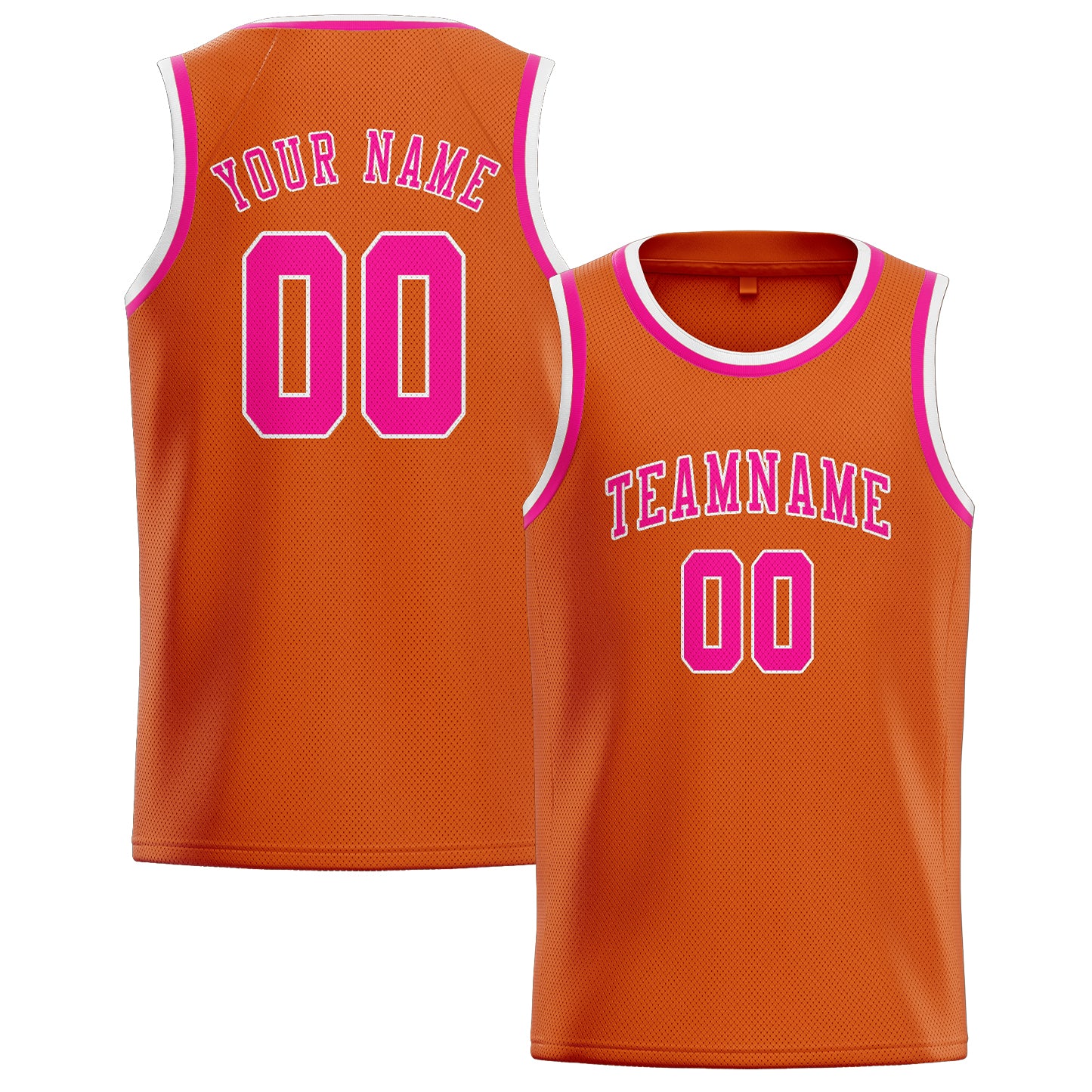 Custom Orange Pink Basketball Jersey