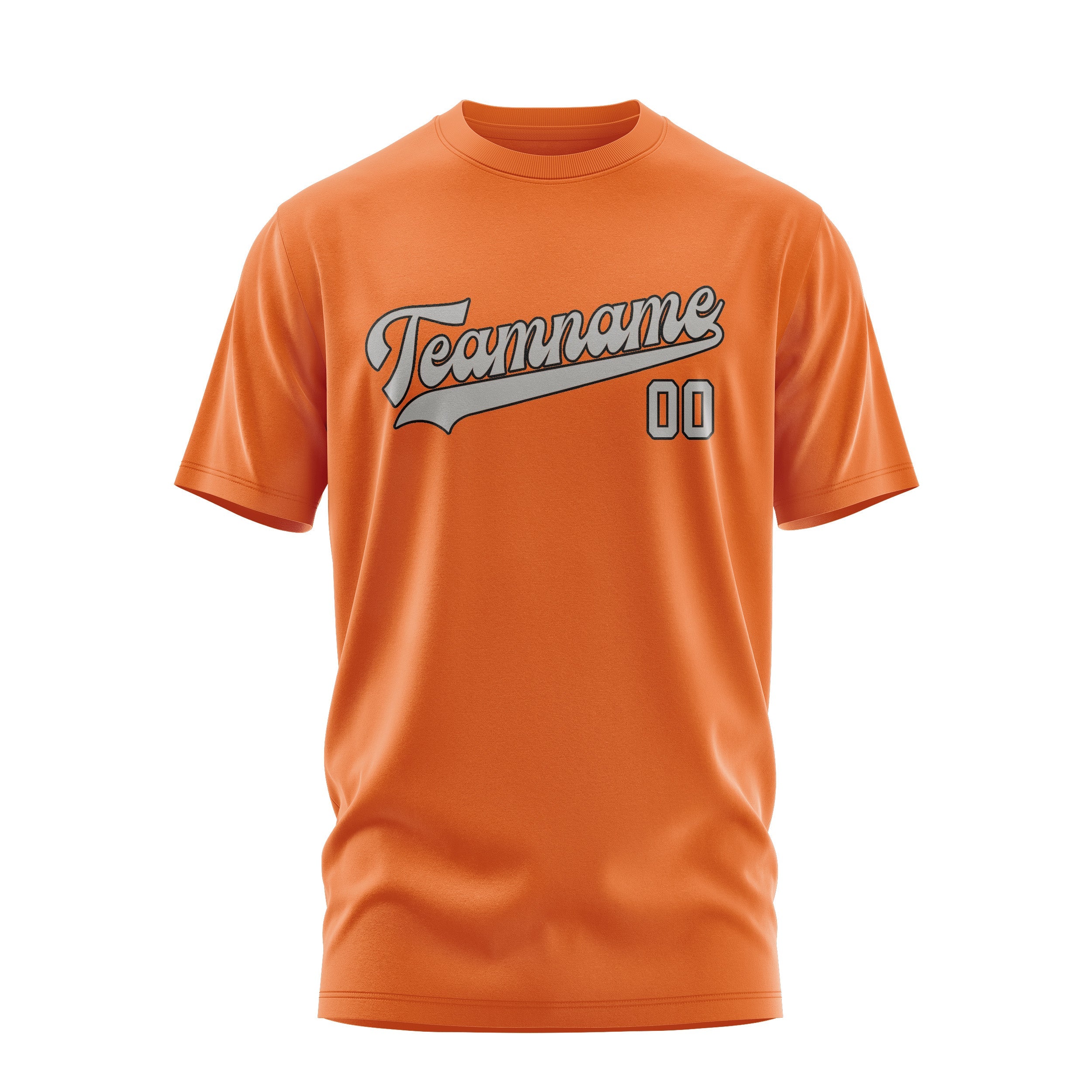 Custom Orange Gray T-Shirt
