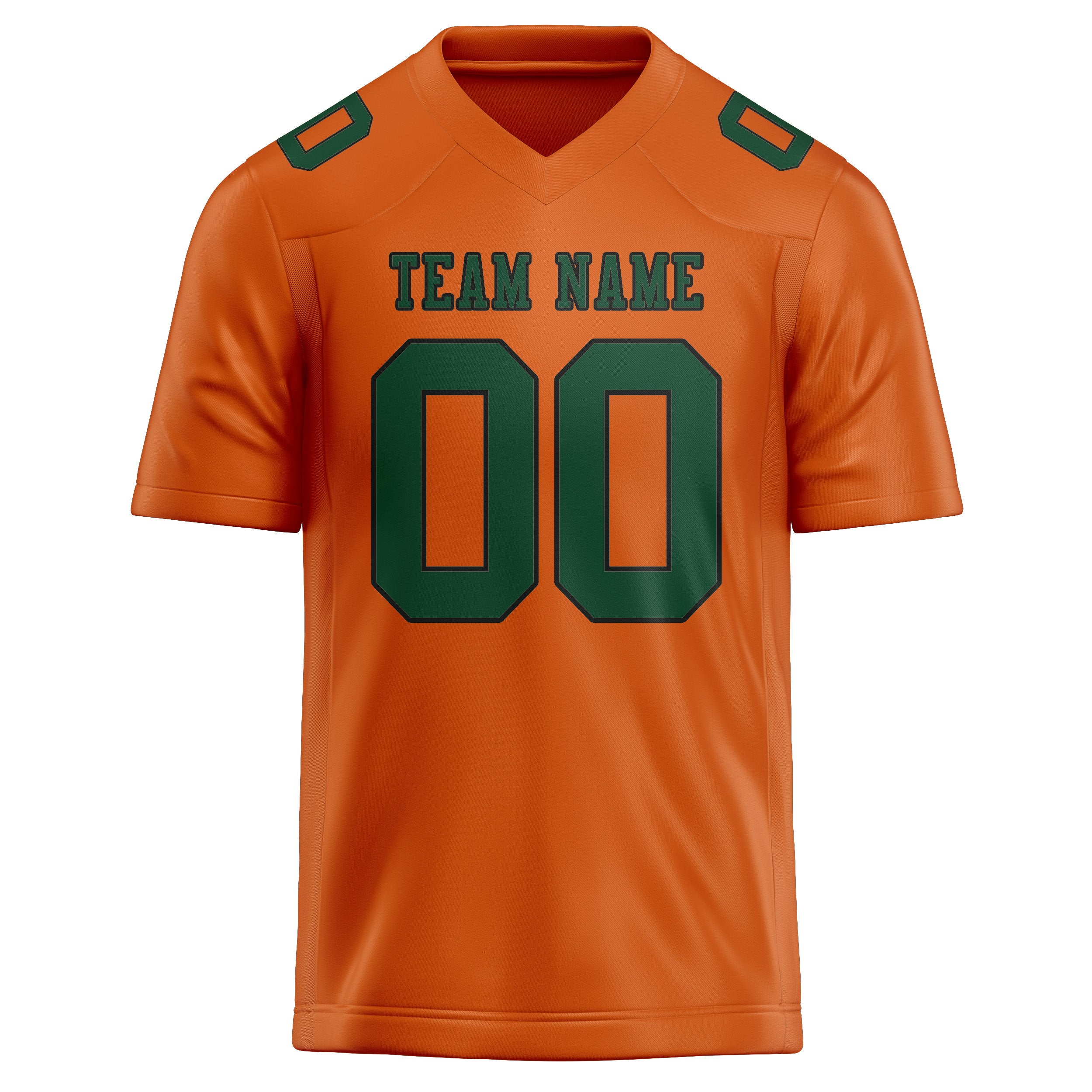 Custom Orange Green Football Jersey