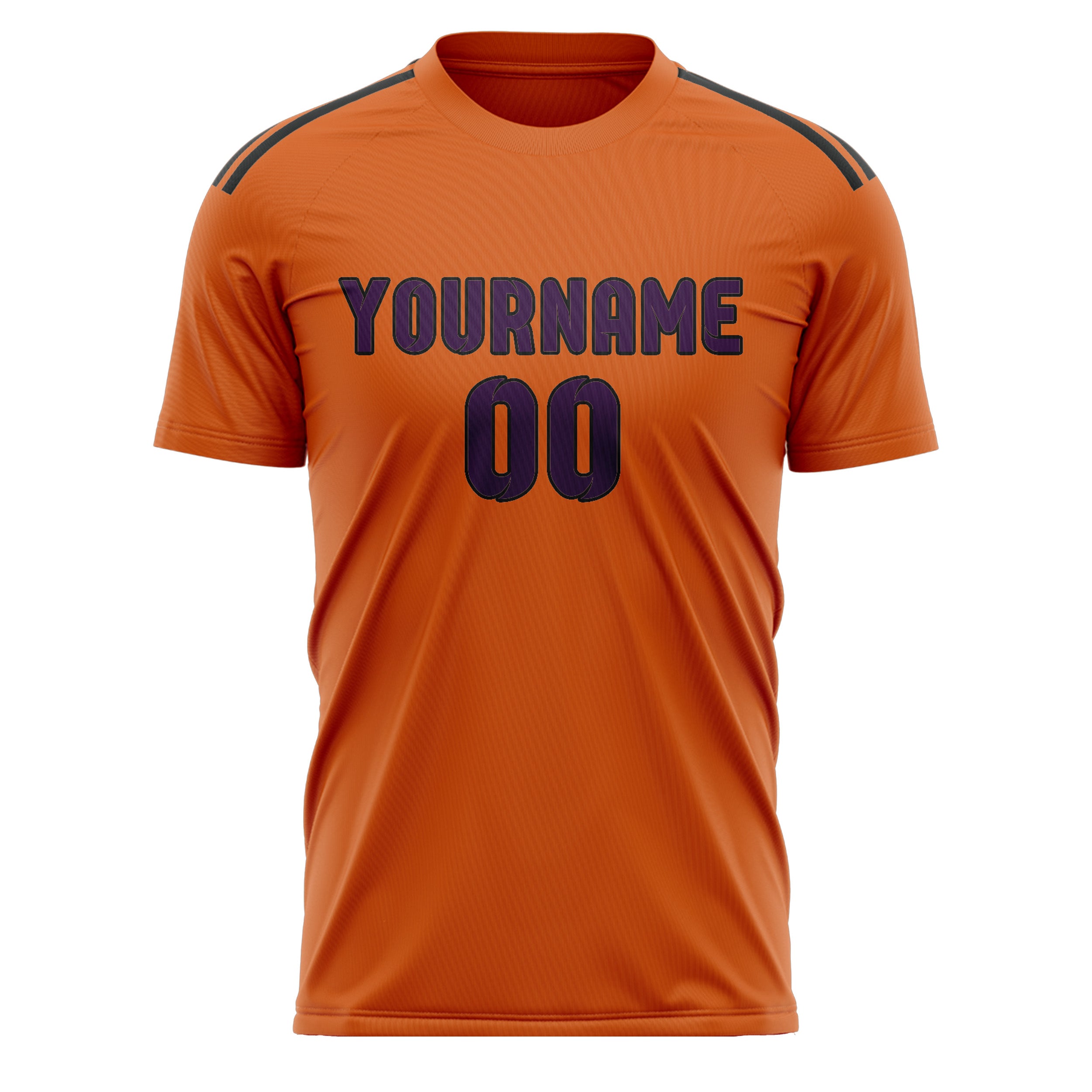 Custom Orange Purple Soccer Jersey