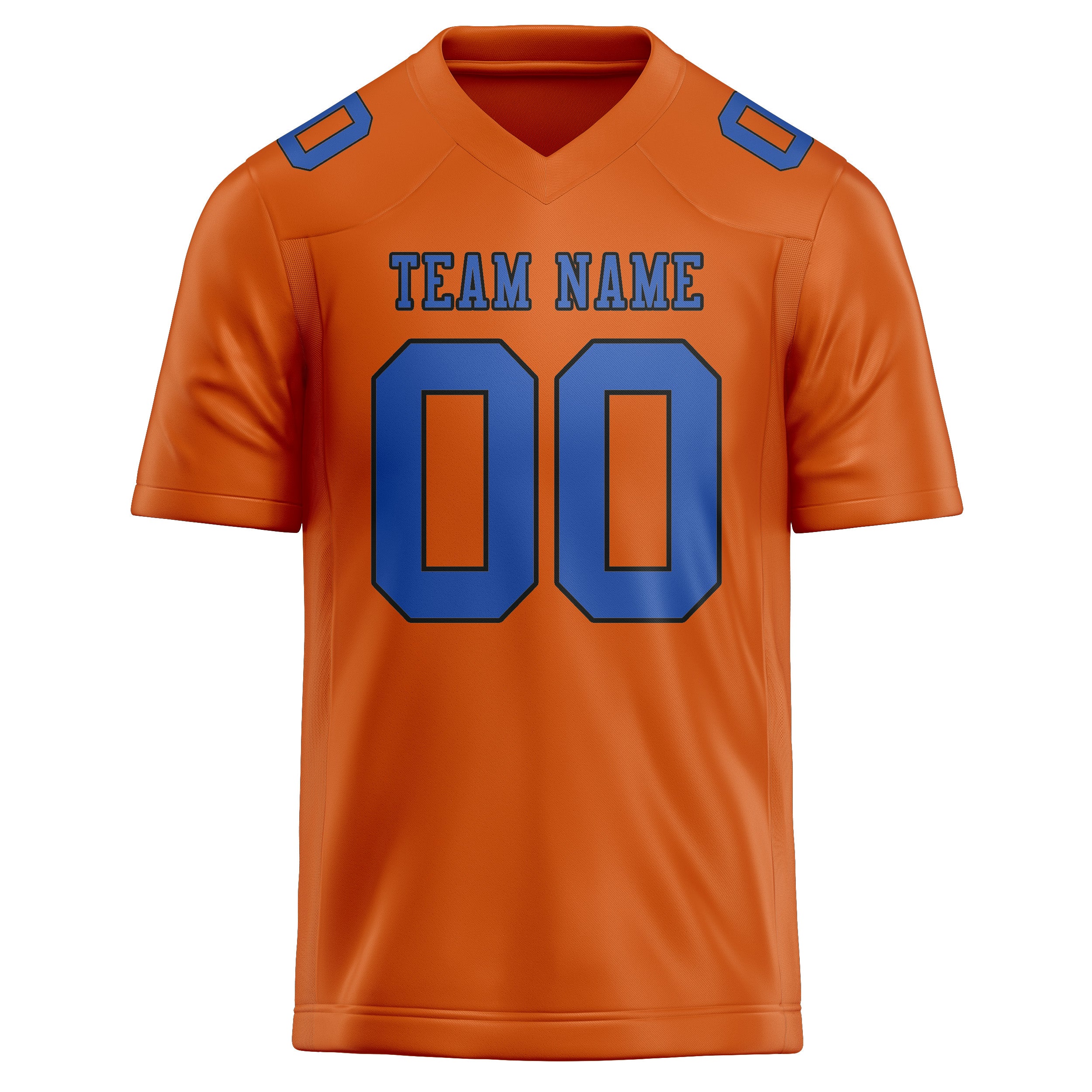 Custom Orange Sky Blue Football Jersey
