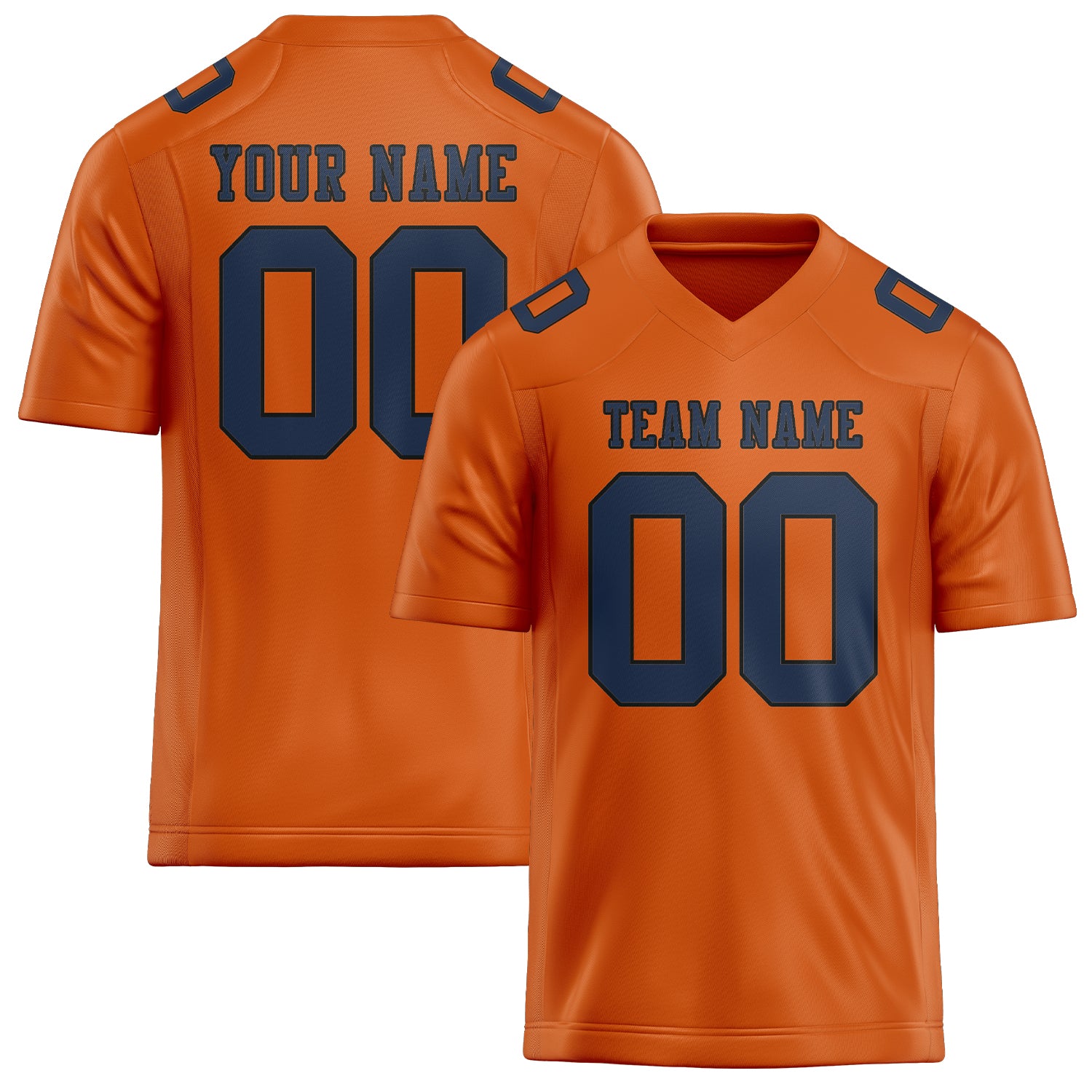 Custom Orange Blue Football Jersey