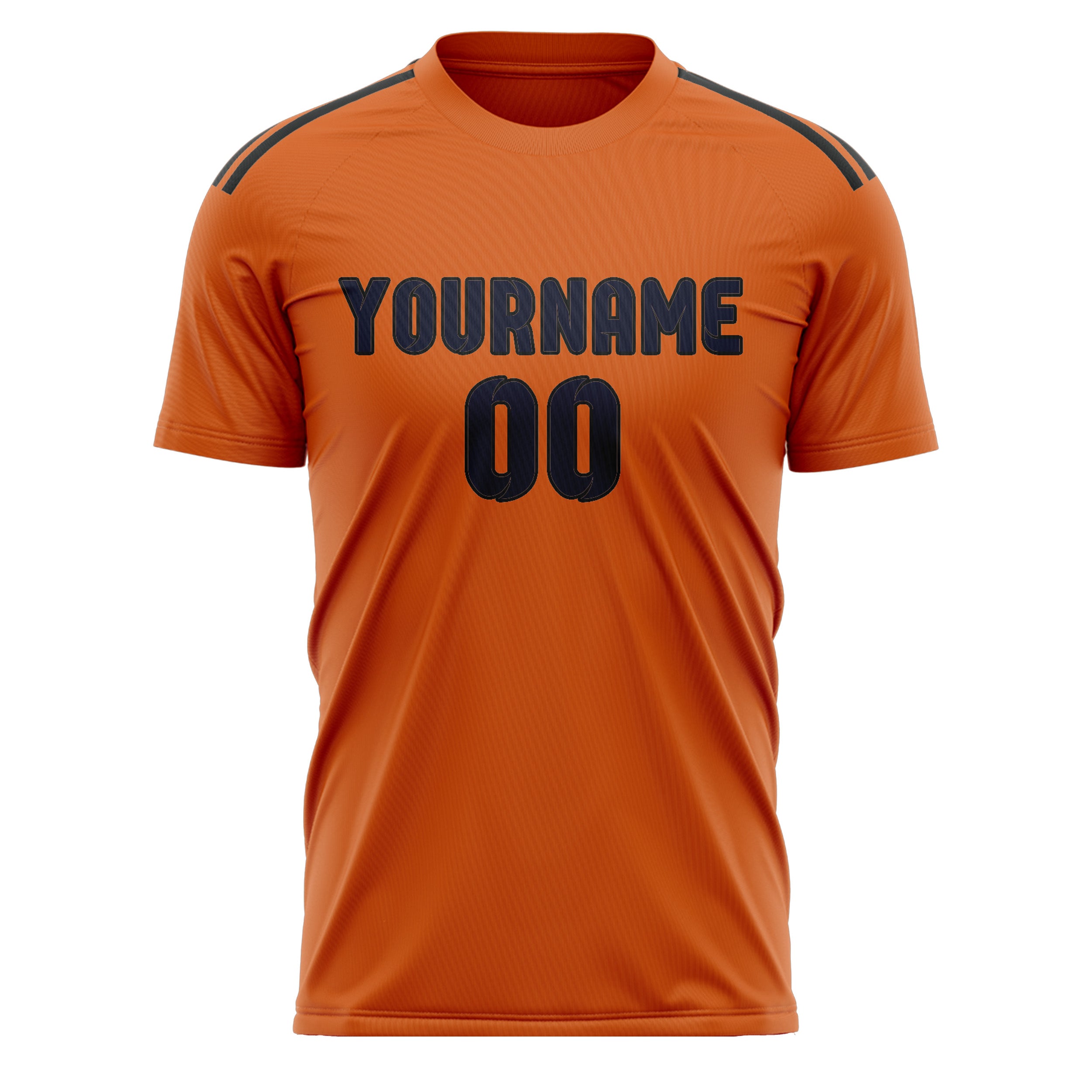 Custom Orange Navy Soccer Jersey