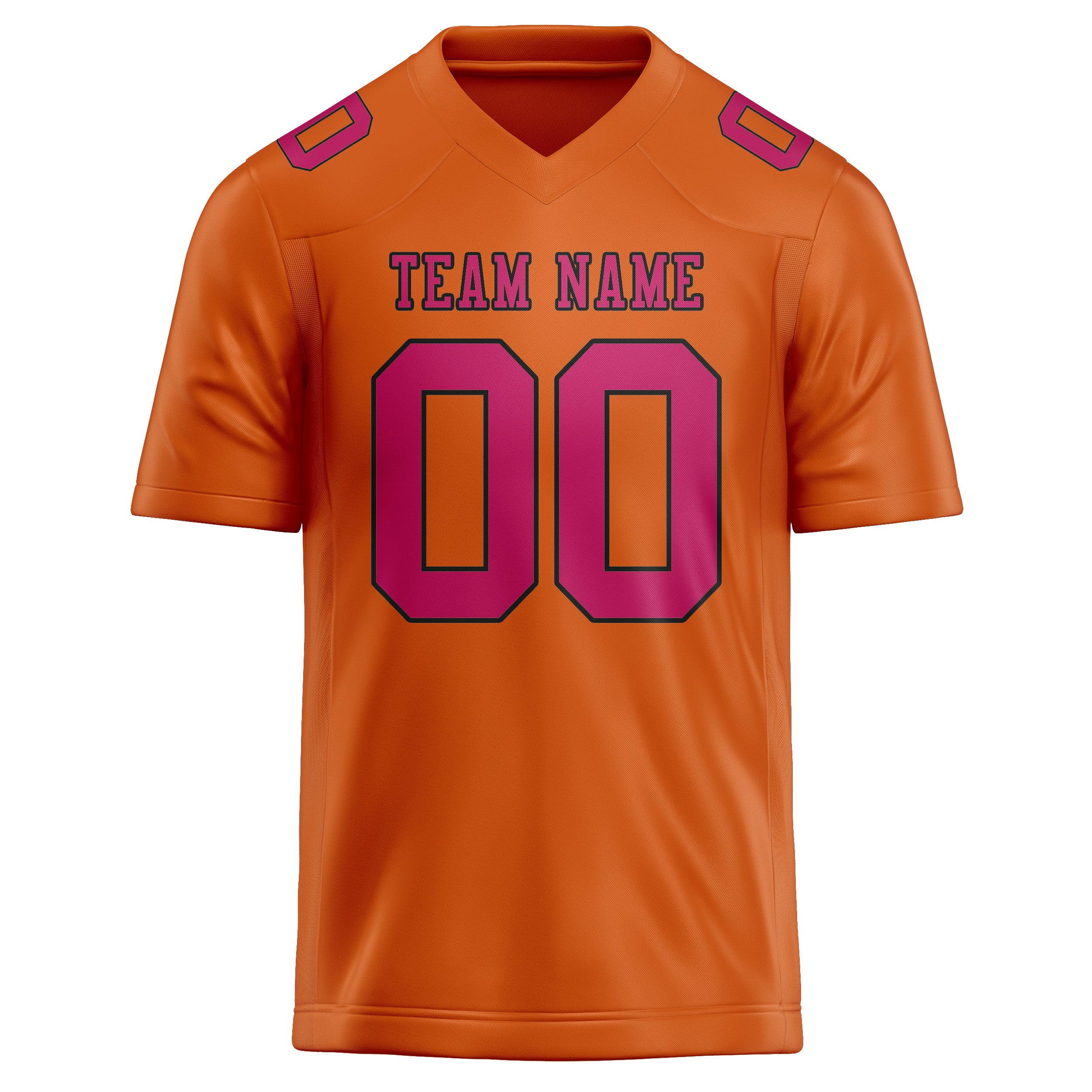 Custom Orange Pink Football Jersey