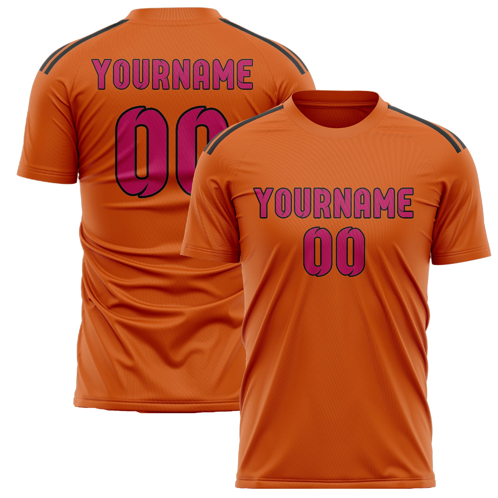 Custom Orange Pink Soccer Jersey