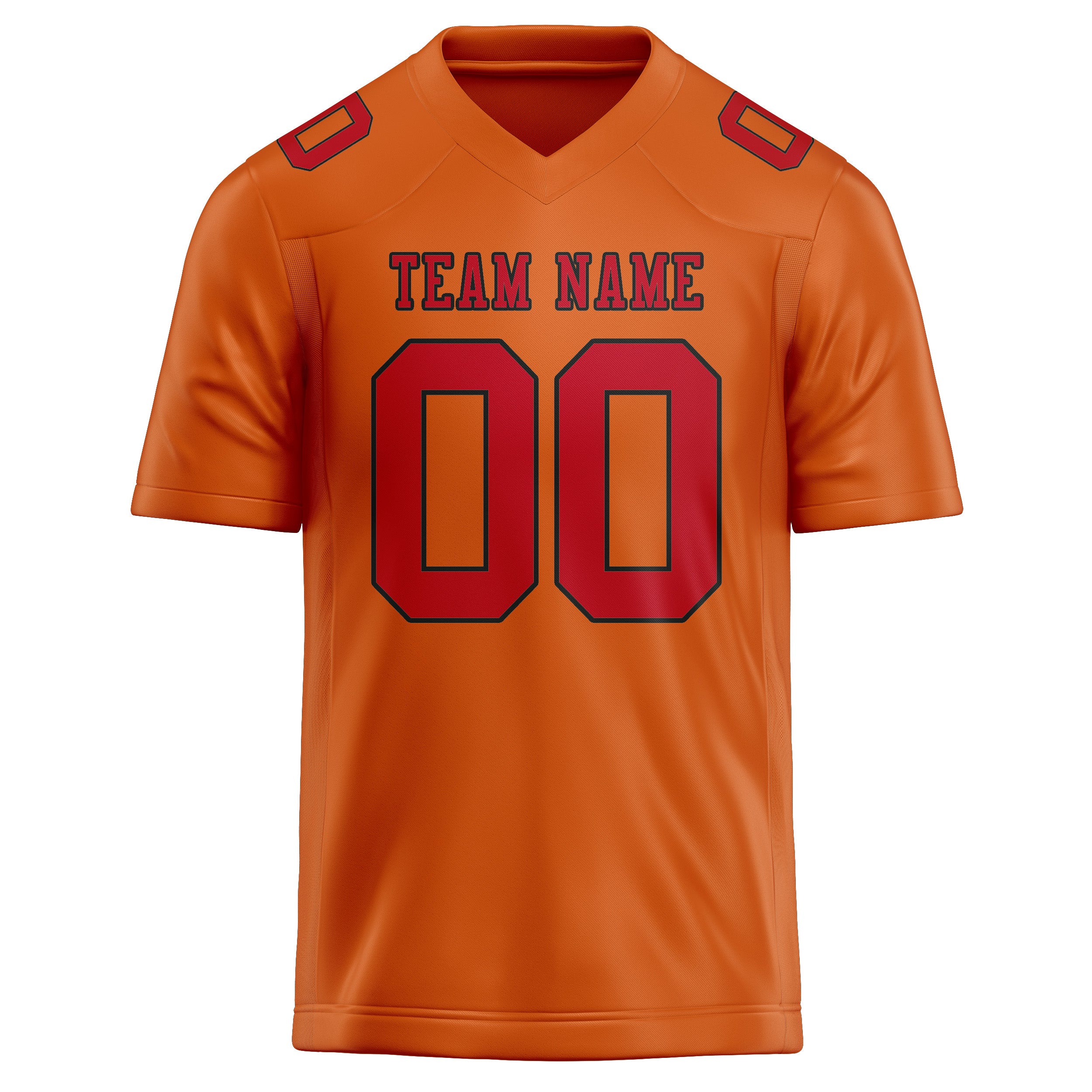 Custom Orange Red Football Jersey