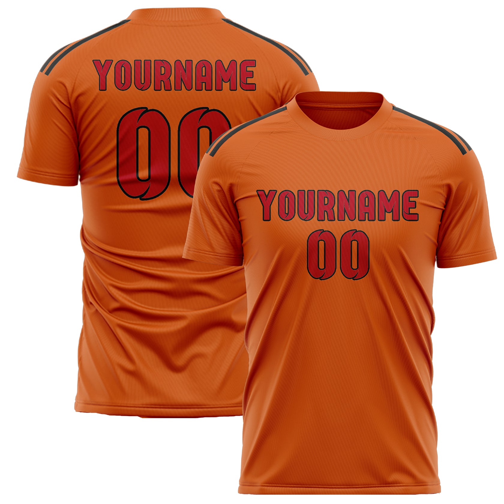Custom Orange Red Soccer Jersey