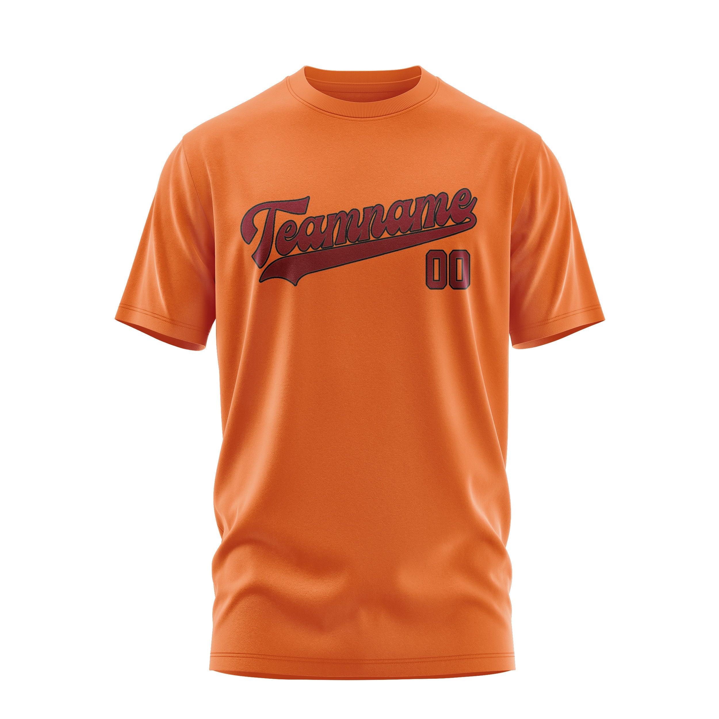 Custom Orange Crimson Red T-Shirt