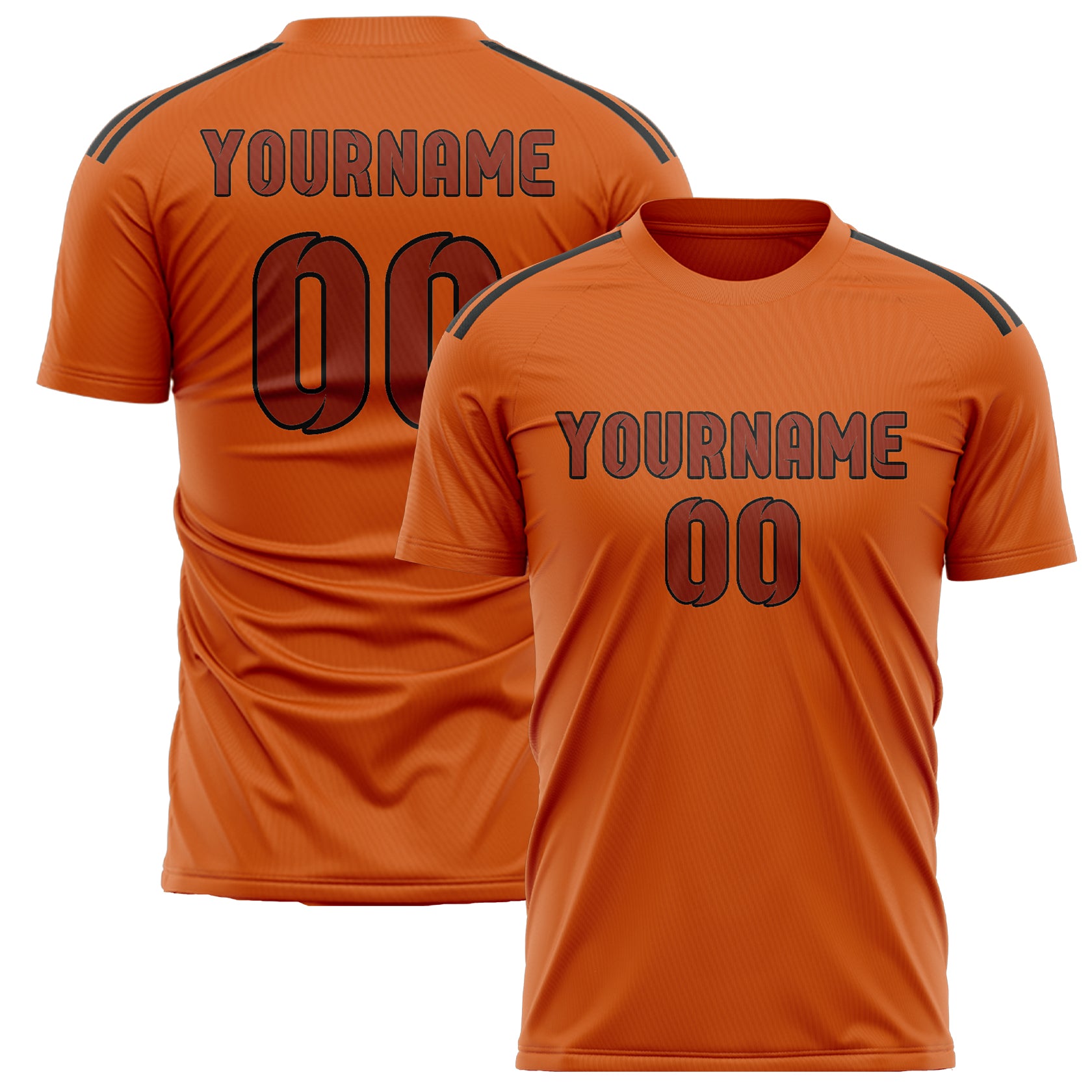 Custom Orange Coral Red Soccer Jersey