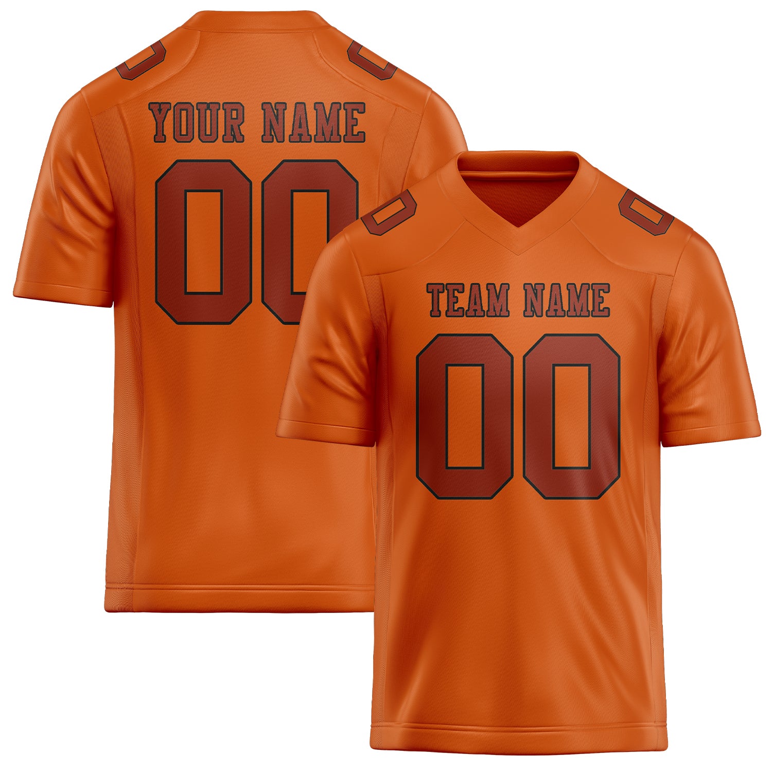 Custom Orange Coral Red Football Jersey