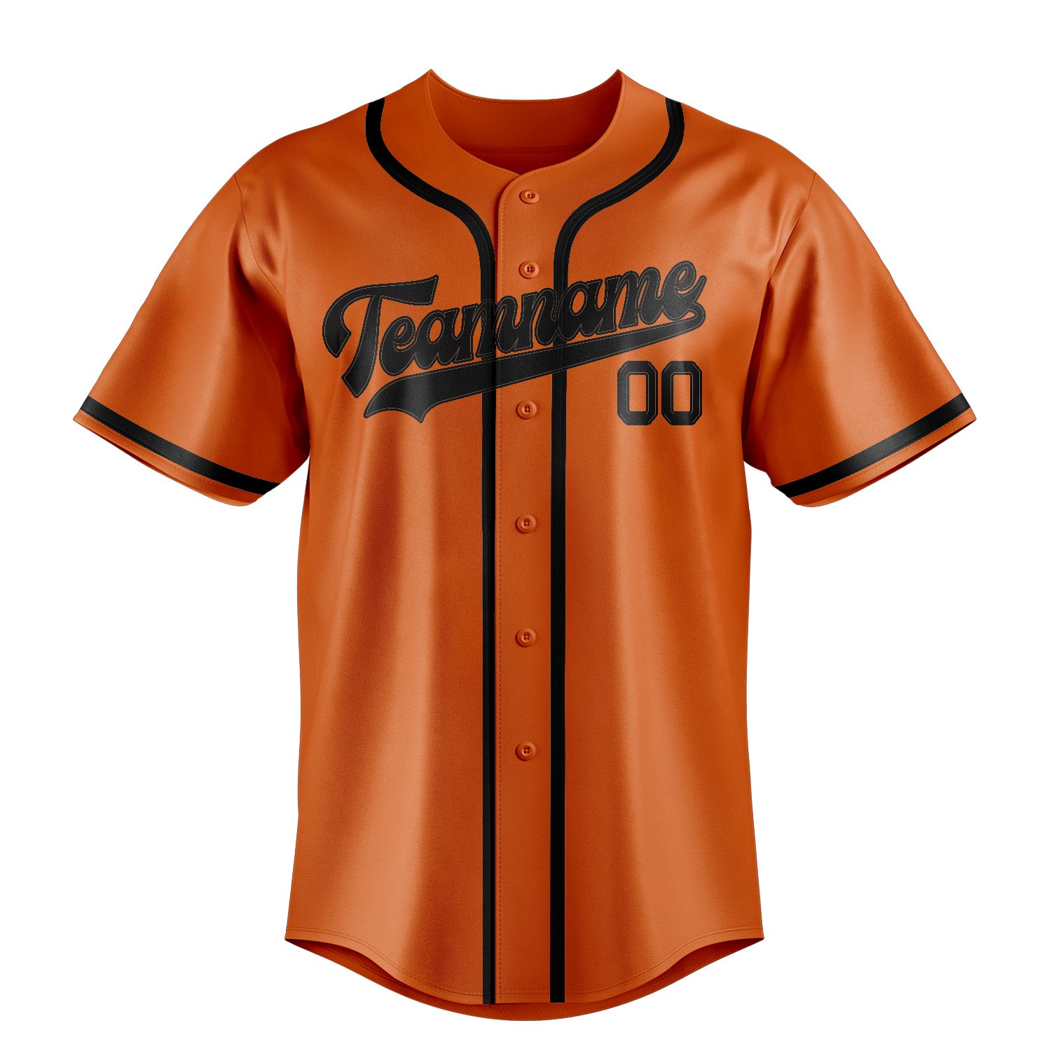 Custom Orange Black Baseball Jersey