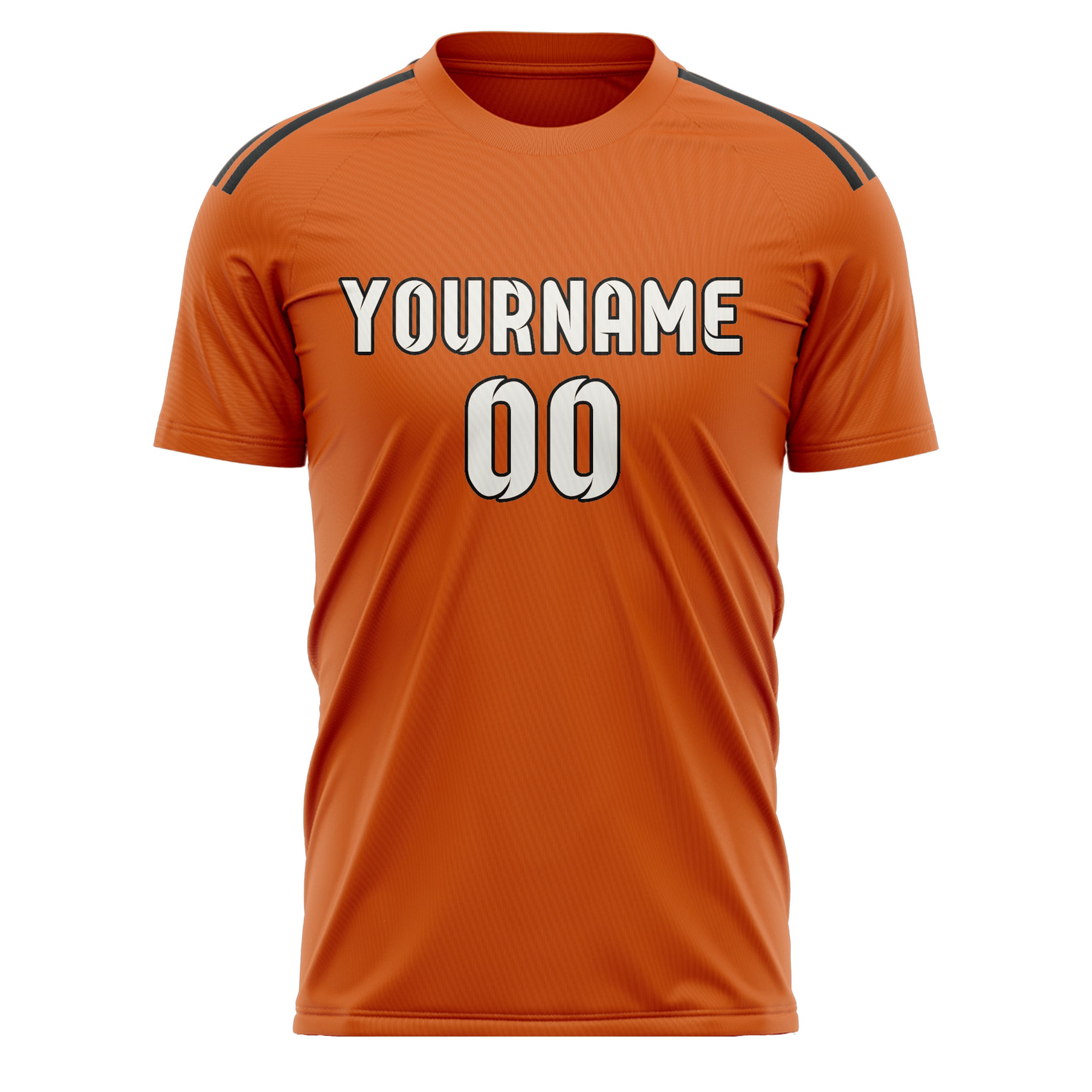 Custom Orange White Soccer Jersey
