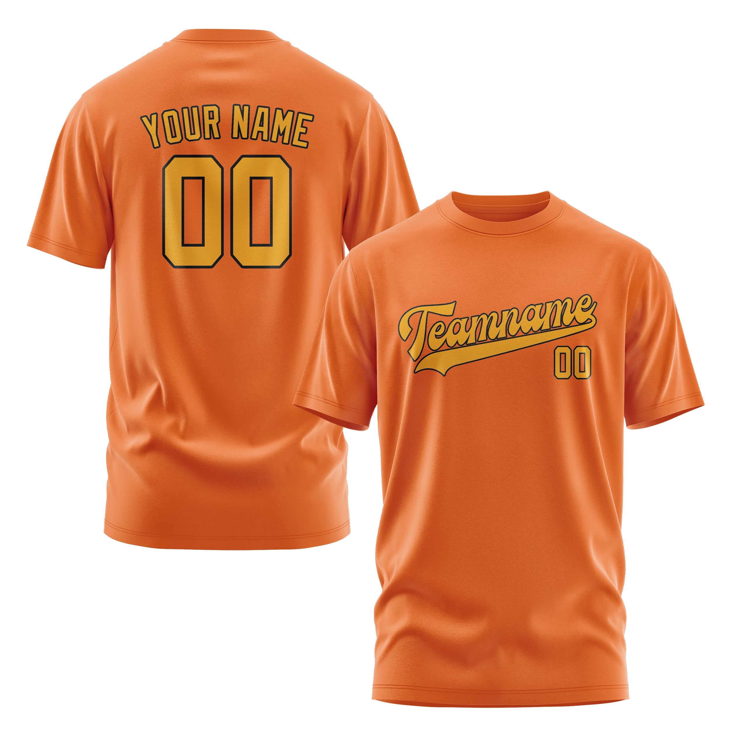 Custom Orange Yellow T-Shirt