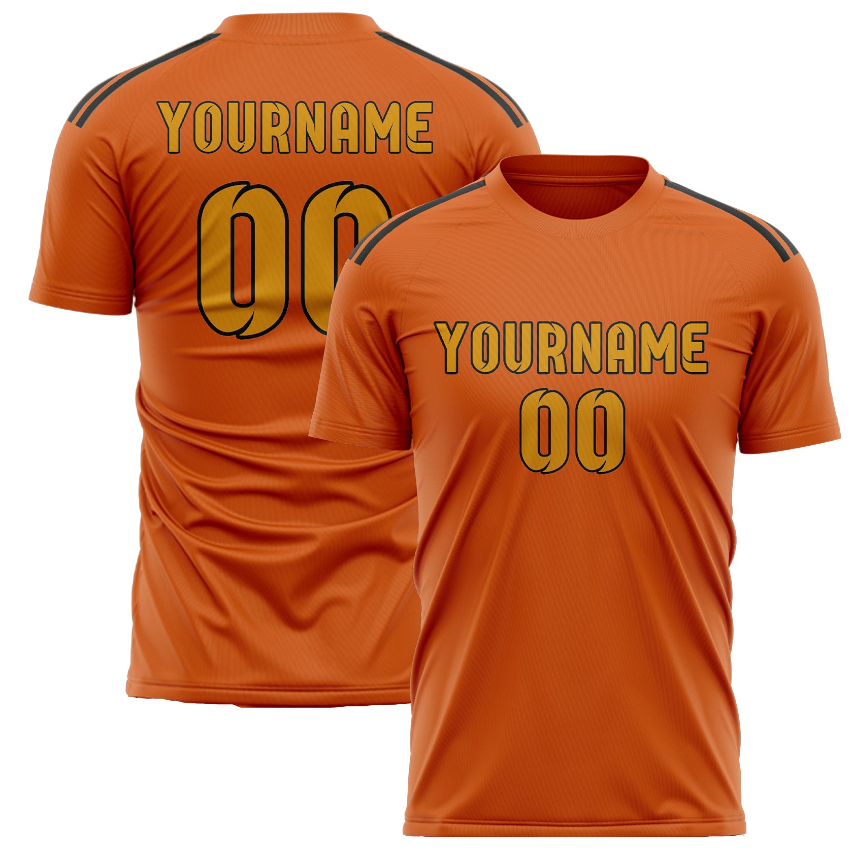 Custom Orange Yellow Soccer Jersey