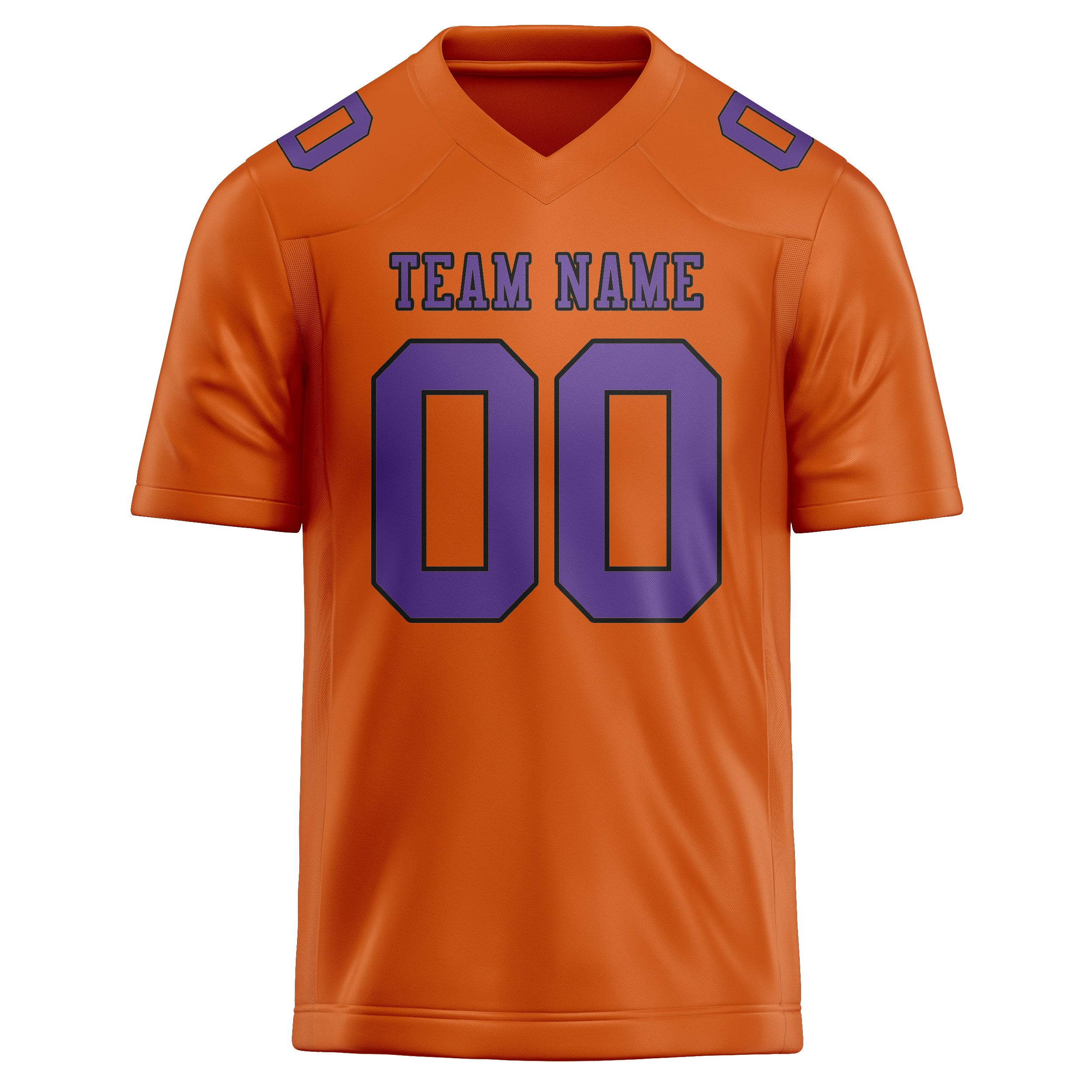 Custom Orange Light Purple Football Jersey