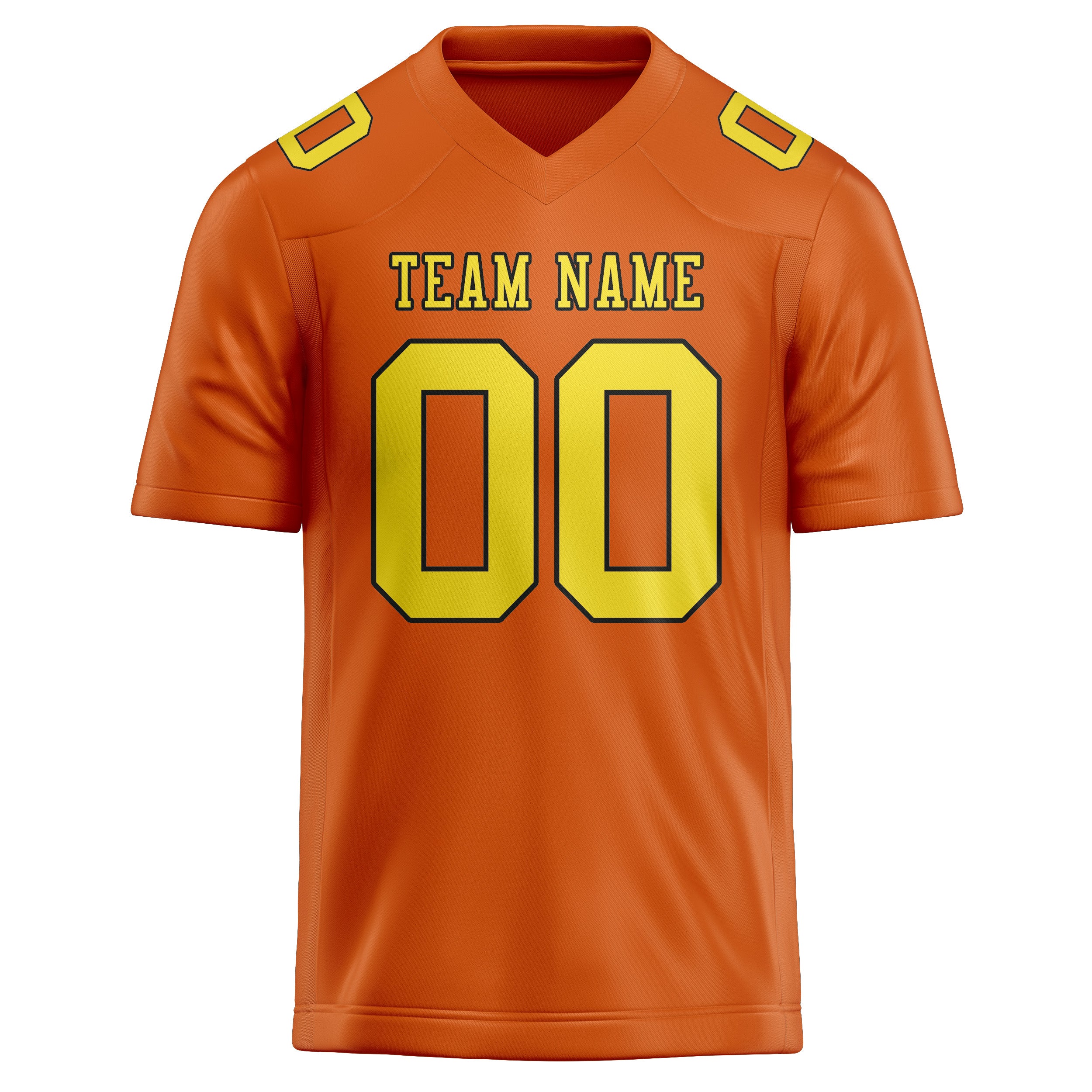 Custom Orange Light Yellow Football Jersey