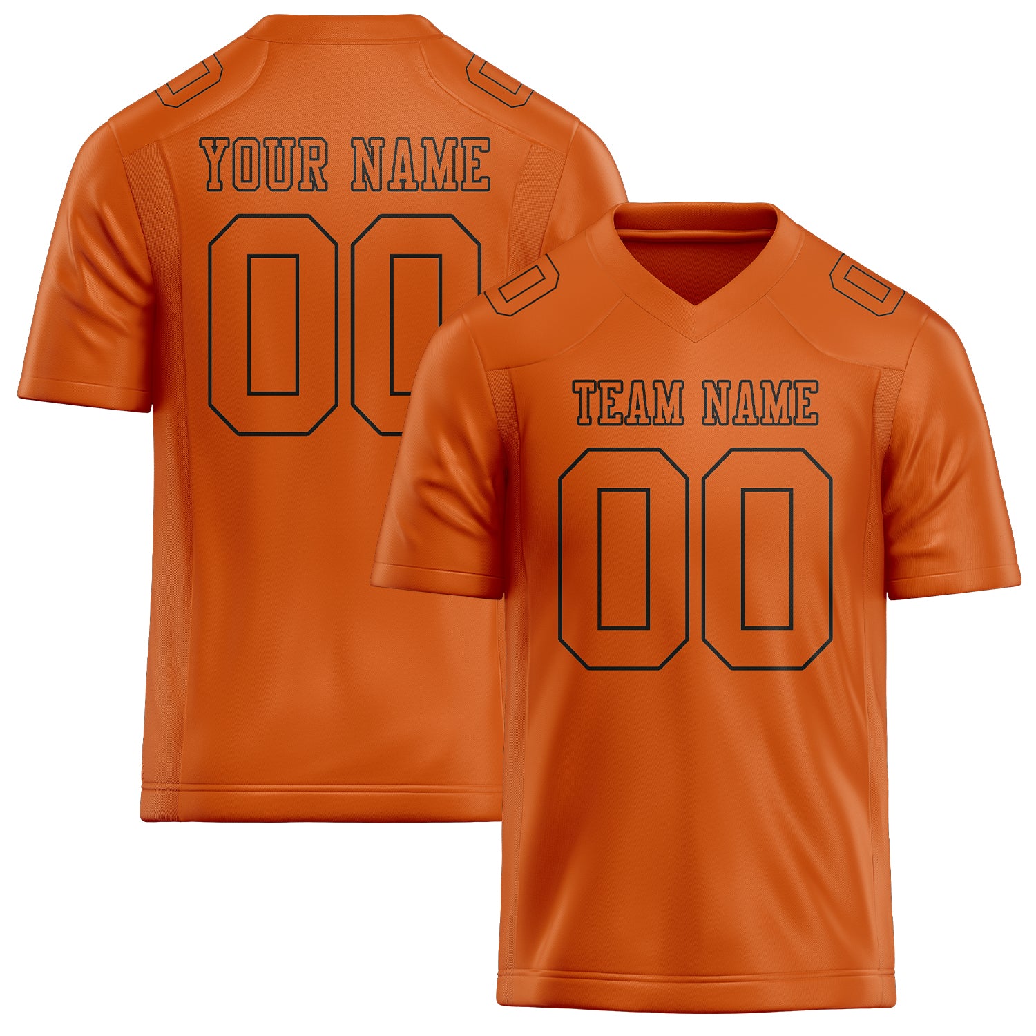 Custom Orange Orange Football Jersey