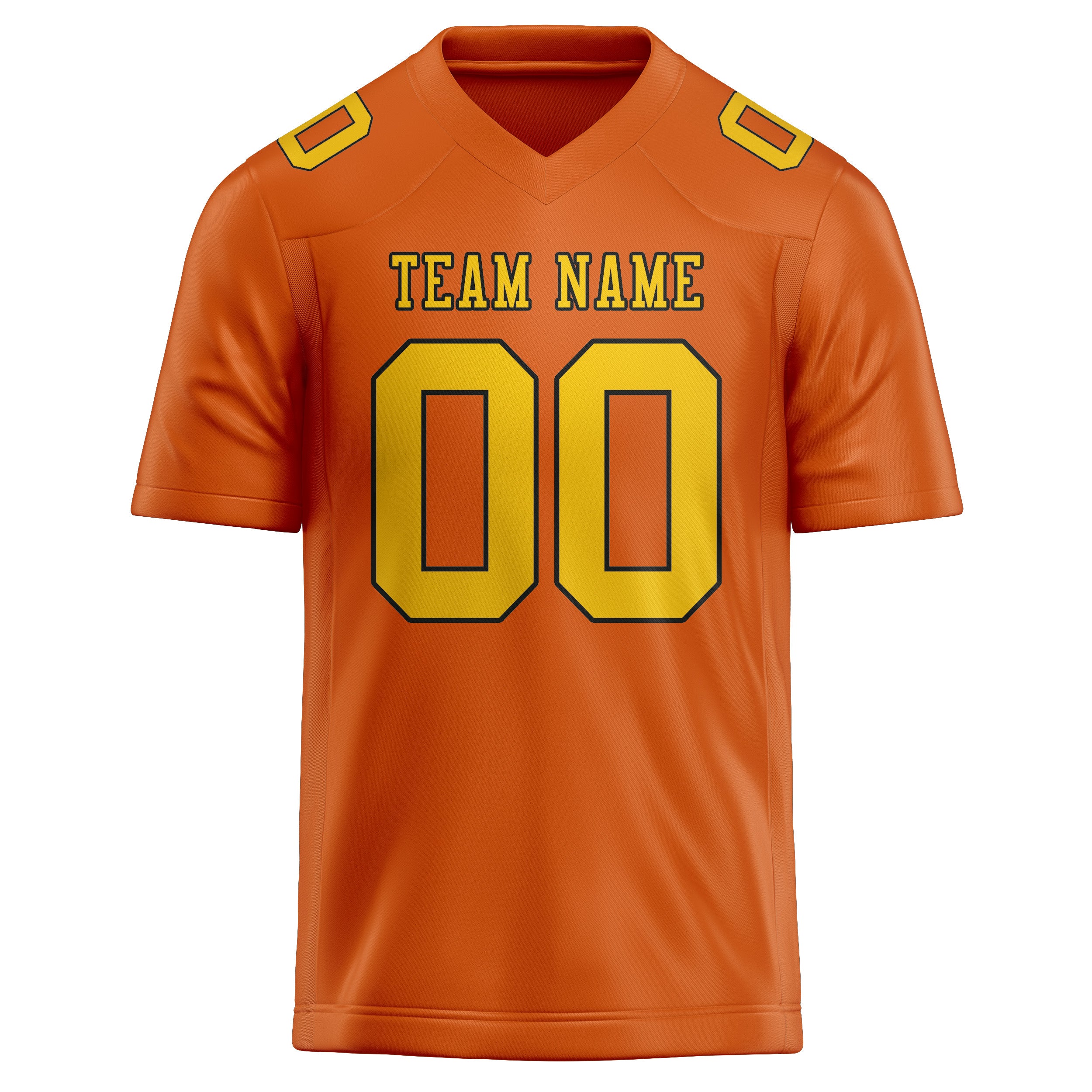 Custom Orange Gold Football Jersey