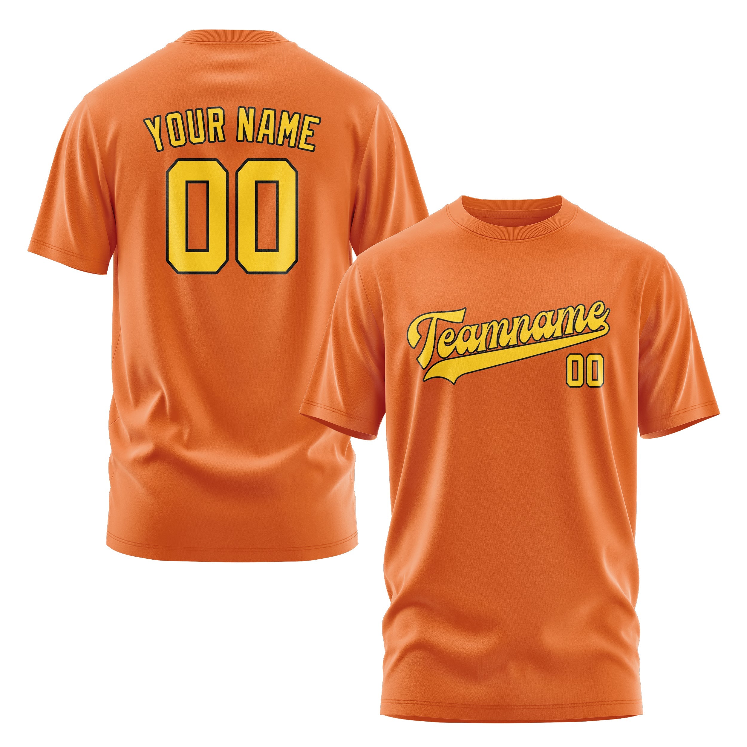 Custom Orange Gold T-Shirt