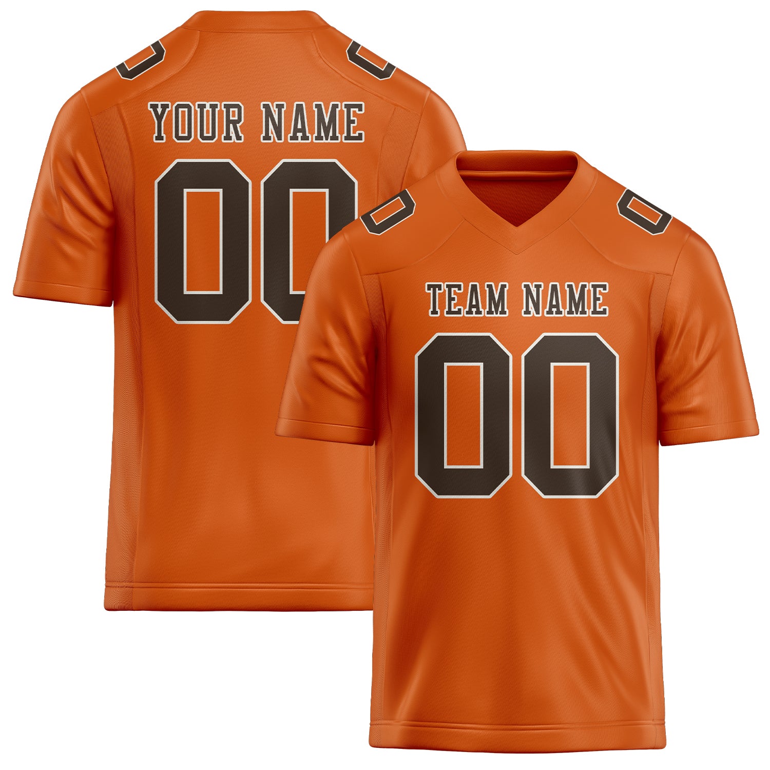 Custom Orange Brown Football Jersey